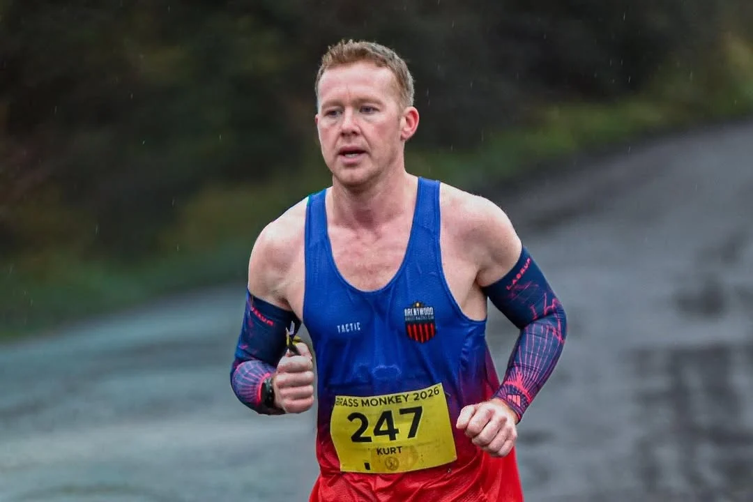 Brentwood Beagles athletes at the Brass Monkey Half Marathon, 20 January 2026