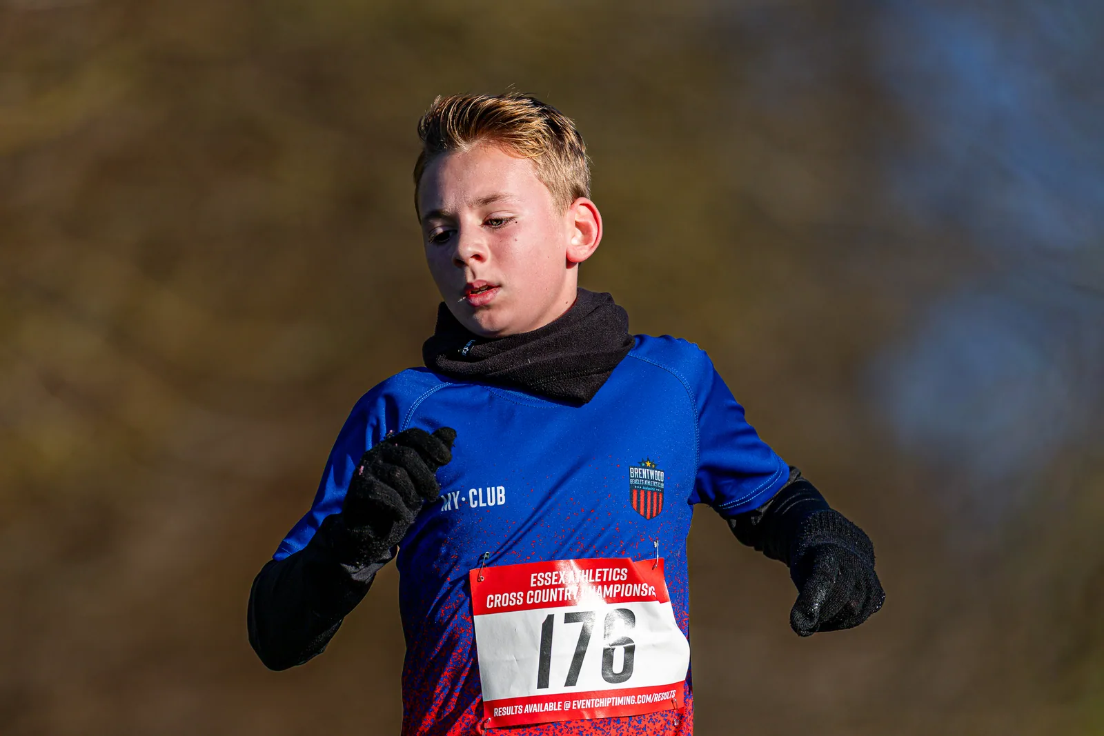 Brentwood Beagles athletes at the Essex County Cross Country Championships, Gloucester Park, Basildon, 3 January 2026