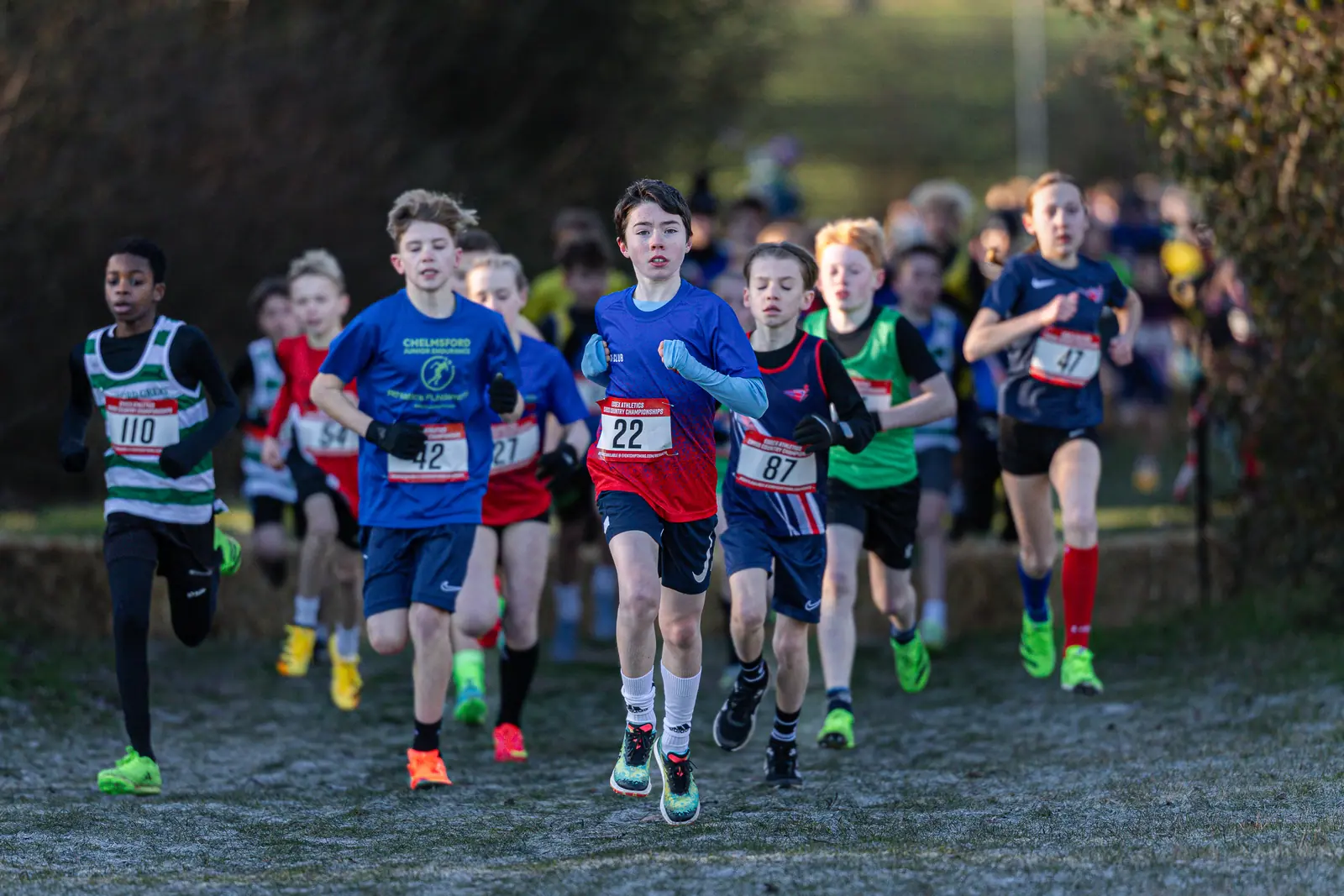Brentwood Beagles athletes at the Essex County Cross Country Championships, Gloucester Park, Basildon, 3 January 2026