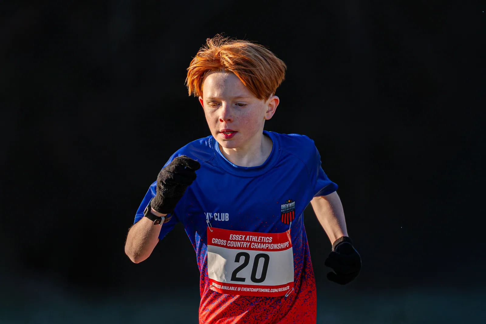 Brentwood Beagles athletes at the Essex County Cross Country Championships, Gloucester Park, Basildon, 3 January 2026