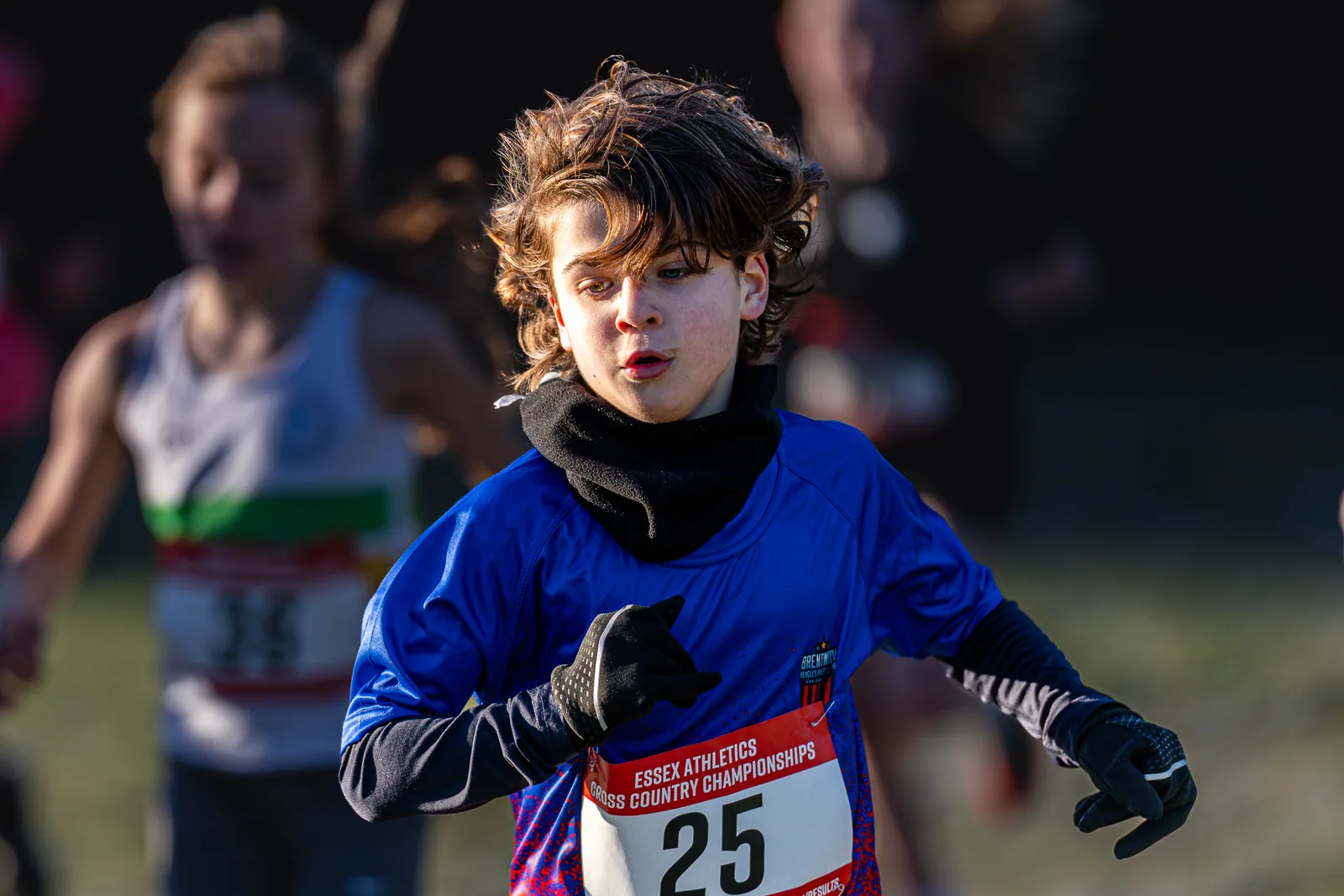Brentwood Beagles athletes at the Essex County Cross Country Championships, Gloucester Park, Basildon, 3 January 2026