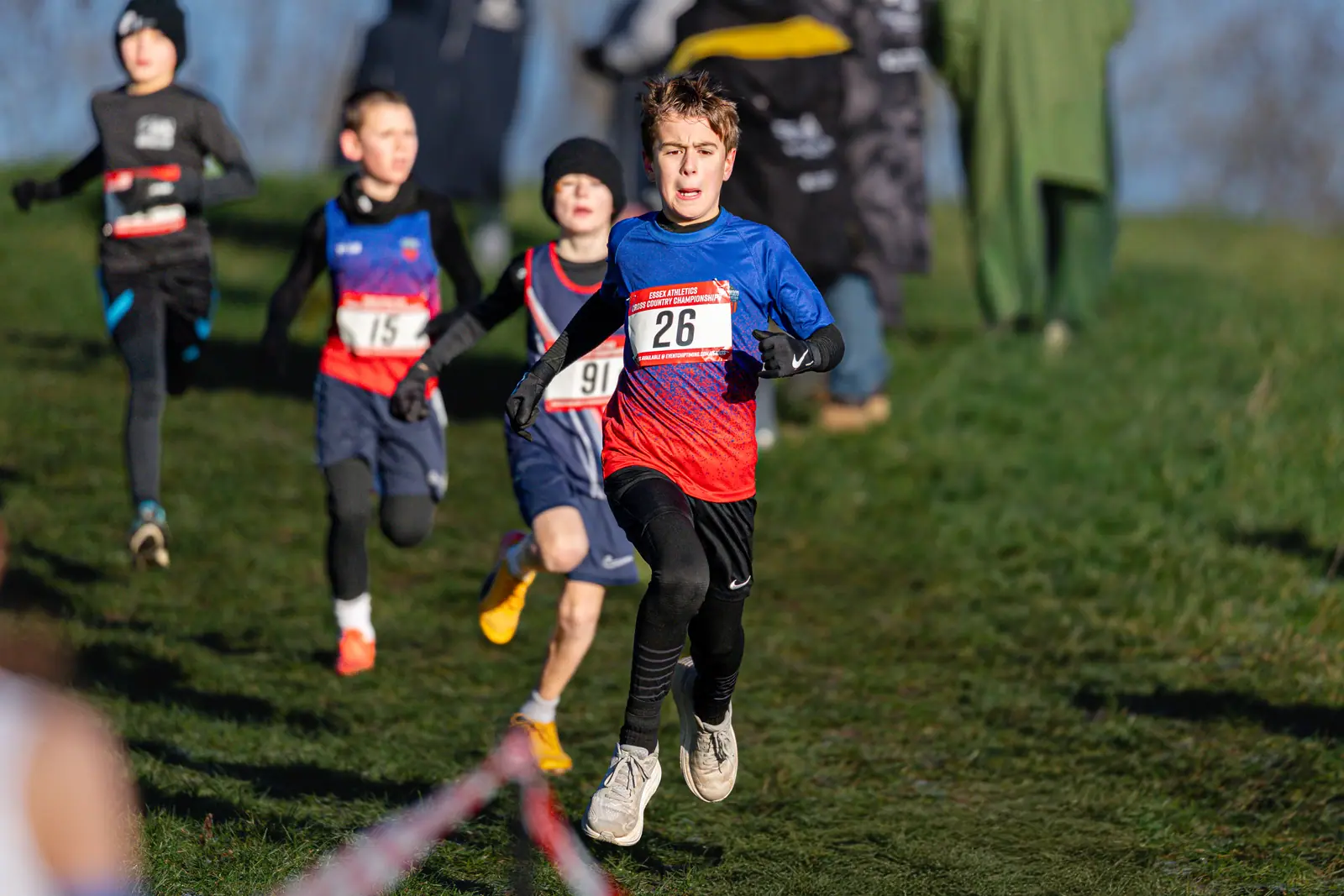 Brentwood Beagles athletes at the Essex County Cross Country Championships, Gloucester Park, Basildon, 3 January 2026