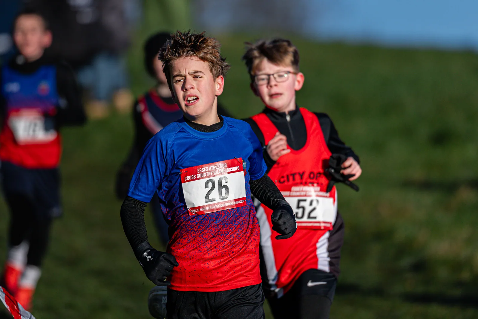 Brentwood Beagles athletes at the Essex County Cross Country Championships, Gloucester Park, Basildon, 3 January 2026