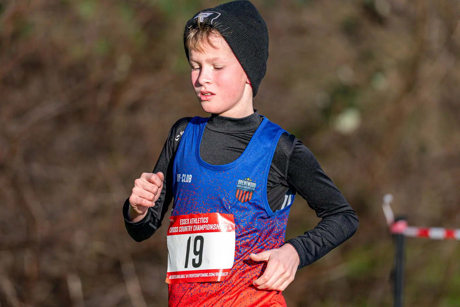 Brentwood Beagles athletes at the Essex County Cross Country Championships, Gloucester Park, Basildon, 3 January 2026