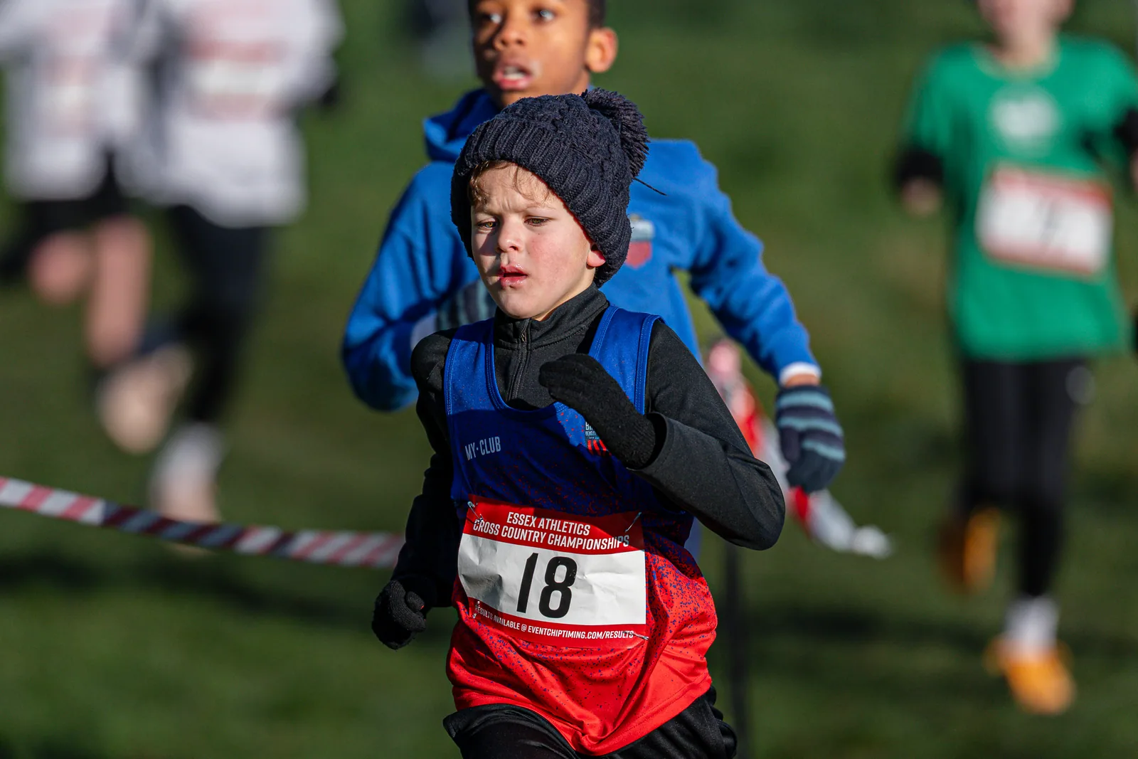 Brentwood Beagles athletes at the Essex County Cross Country Championships, Gloucester Park, Basildon, 3 January 2026