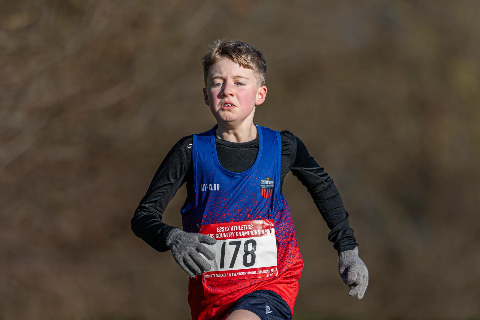 Brentwood Beagles athletes at the Essex County Cross Country Championships, Gloucester Park, Basildon, 3 January 2026