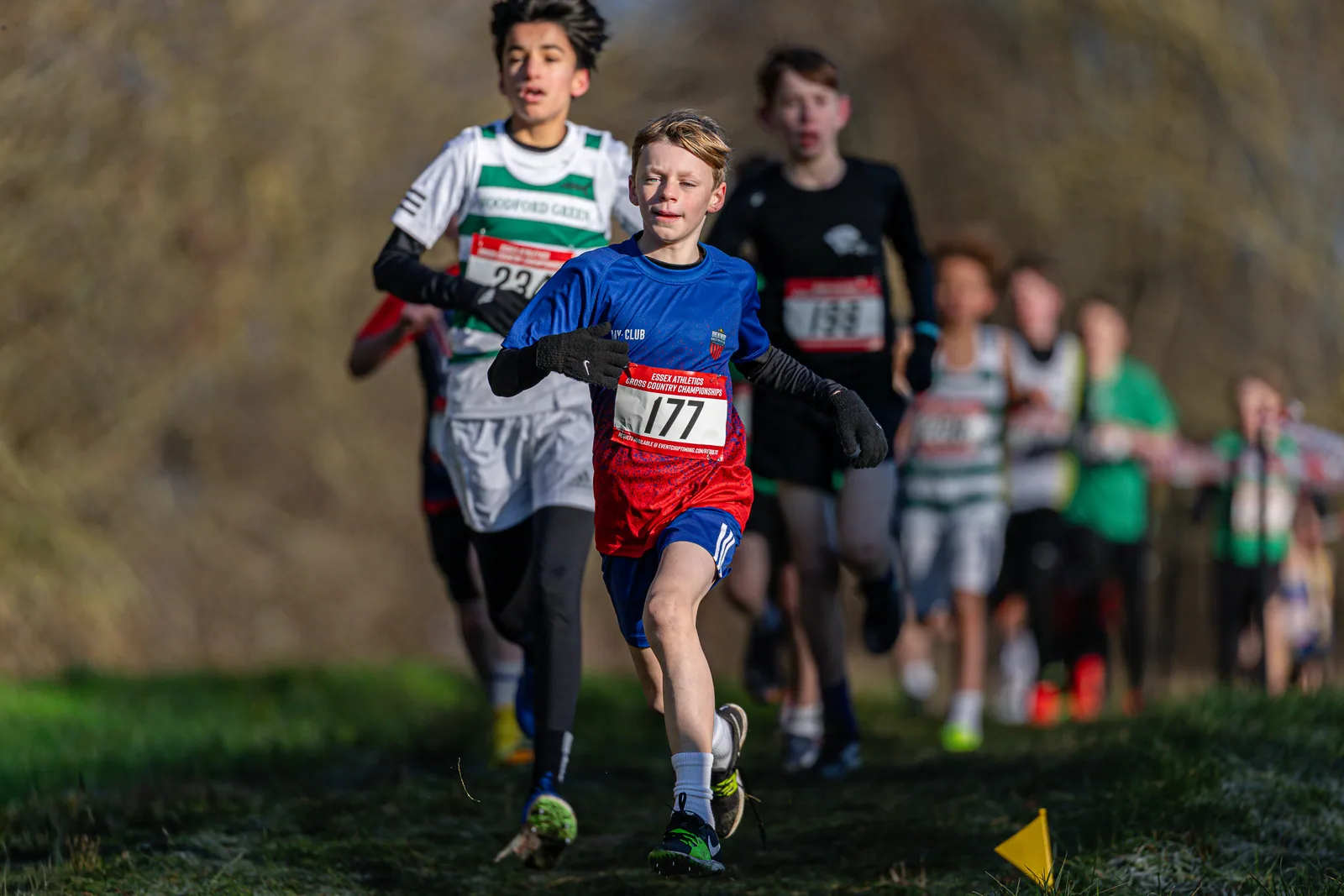 Brentwood Beagles athletes at the Essex County Cross Country Championships, Gloucester Park, Basildon, 3 January 2026