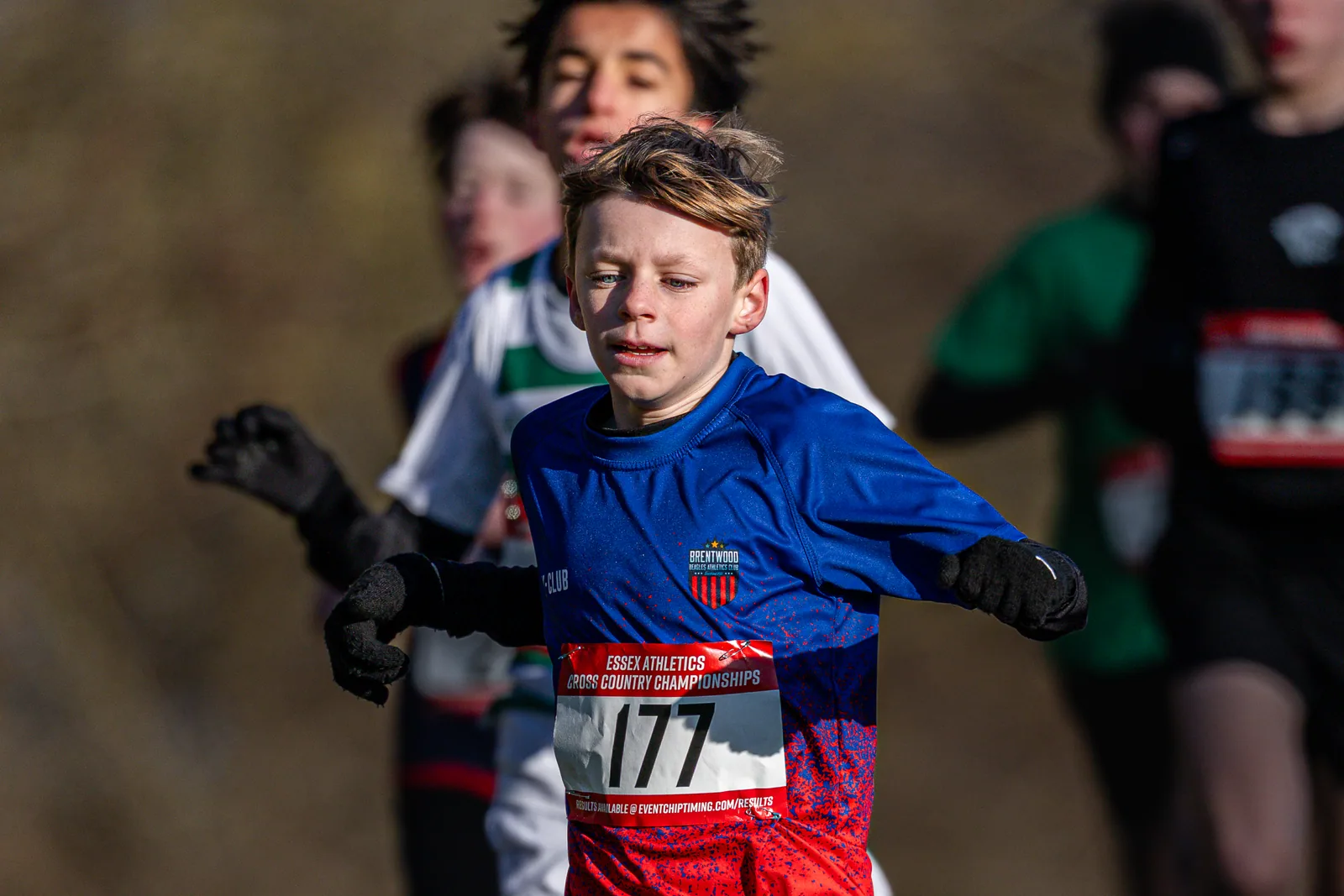 Brentwood Beagles athletes at the Essex County Cross Country Championships, Gloucester Park, Basildon, 3 January 2026