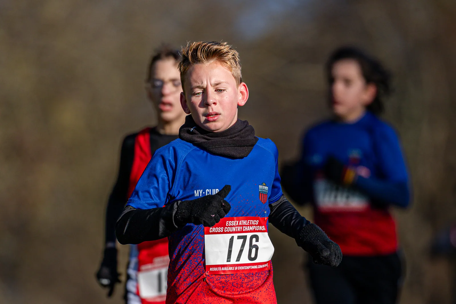 Brentwood Beagles athletes at the Essex County Cross Country Championships, Gloucester Park, Basildon, 3 January 2026