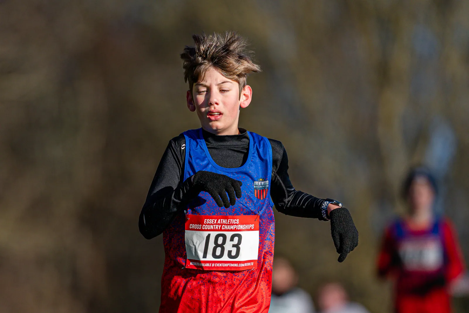 Brentwood Beagles athletes at the Essex County Cross Country Championships, Gloucester Park, Basildon, 3 January 2026