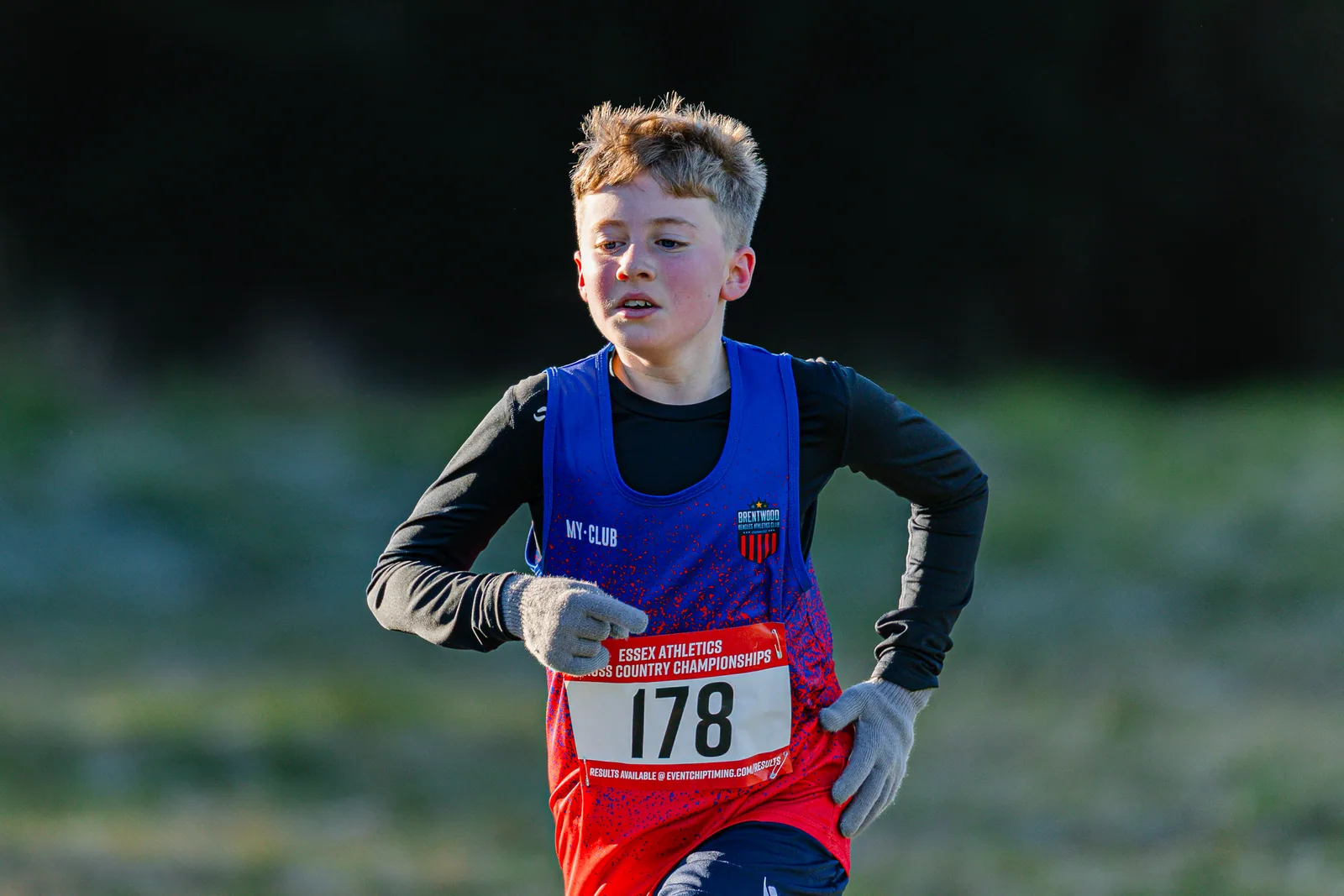 Brentwood Beagles athletes at the Essex County Cross Country Championships, Gloucester Park, Basildon, 3 January 2026