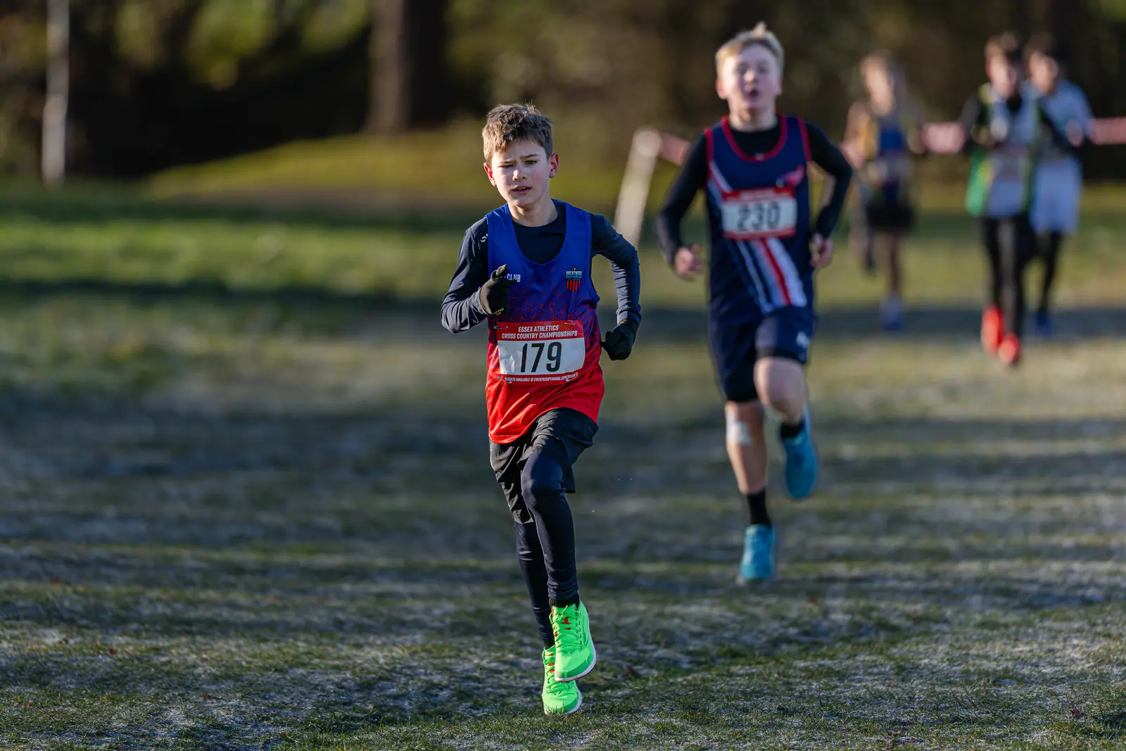Brentwood Beagles athletes at the Essex County Cross Country Championships, Gloucester Park, Basildon, 3 January 2026