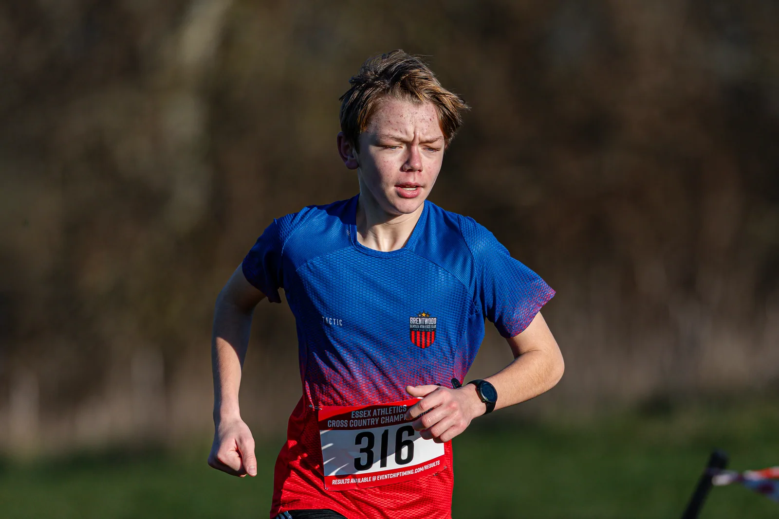 Brentwood Beagles athletes at the Essex County Cross Country Championships, Gloucester Park, Basildon, 3 January 2026