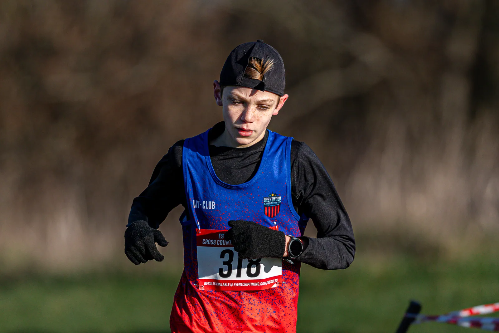 Brentwood Beagles athletes at the Essex County Cross Country Championships, Gloucester Park, Basildon, 3 January 2026