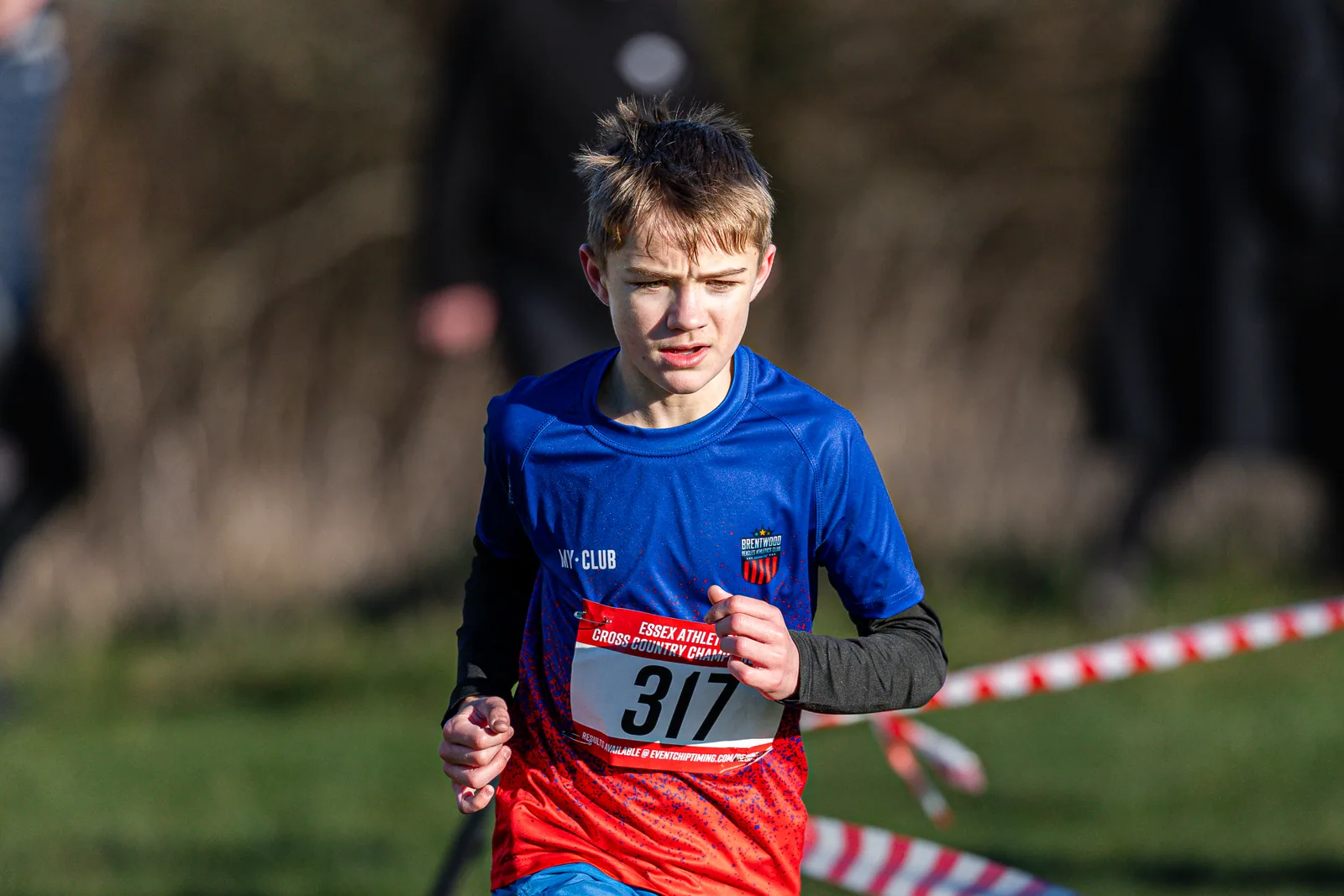 Brentwood Beagles athletes at the Essex County Cross Country Championships, Gloucester Park, Basildon, 3 January 2026