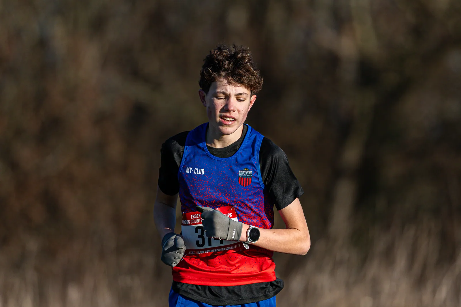 Brentwood Beagles athletes at the Essex County Cross Country Championships, Gloucester Park, Basildon, 3 January 2026
