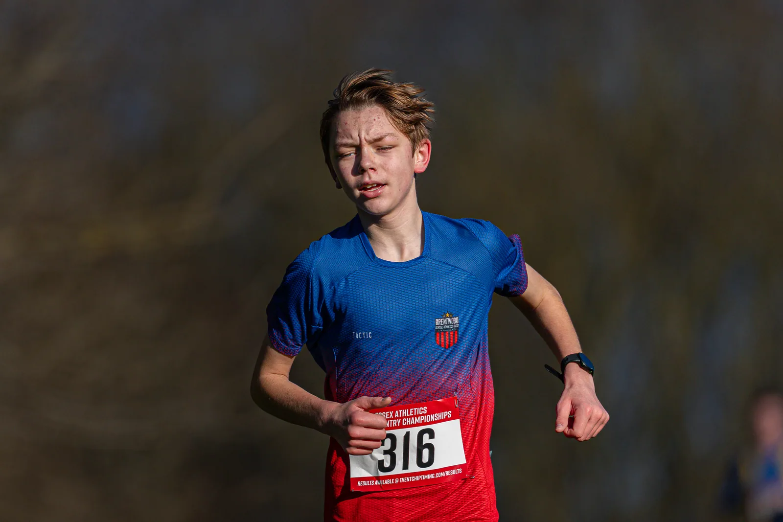 Brentwood Beagles athletes at the Essex County Cross Country Championships, Gloucester Park, Basildon, 3 January 2026