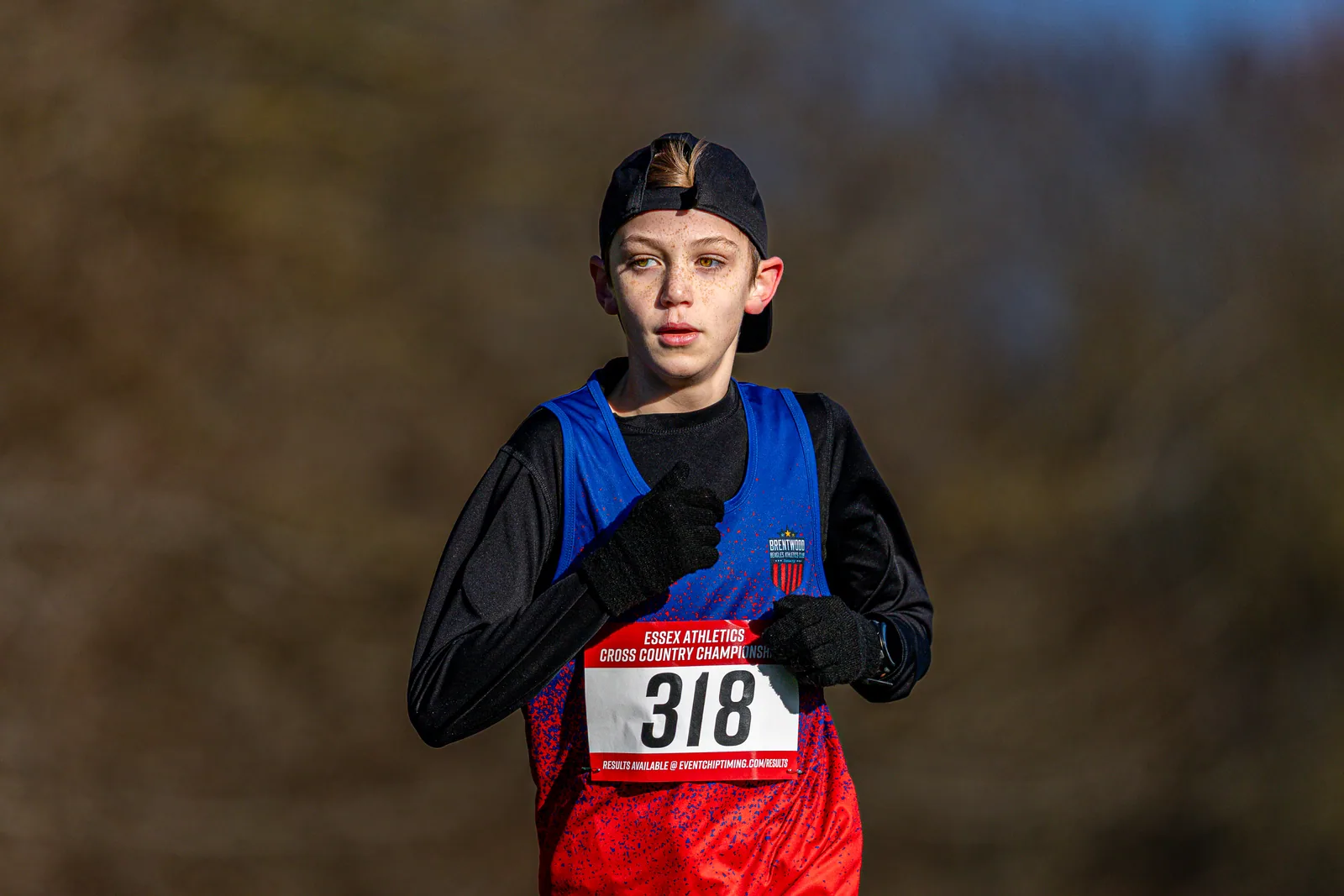 Brentwood Beagles athletes at the Essex County Cross Country Championships, Gloucester Park, Basildon, 3 January 2026