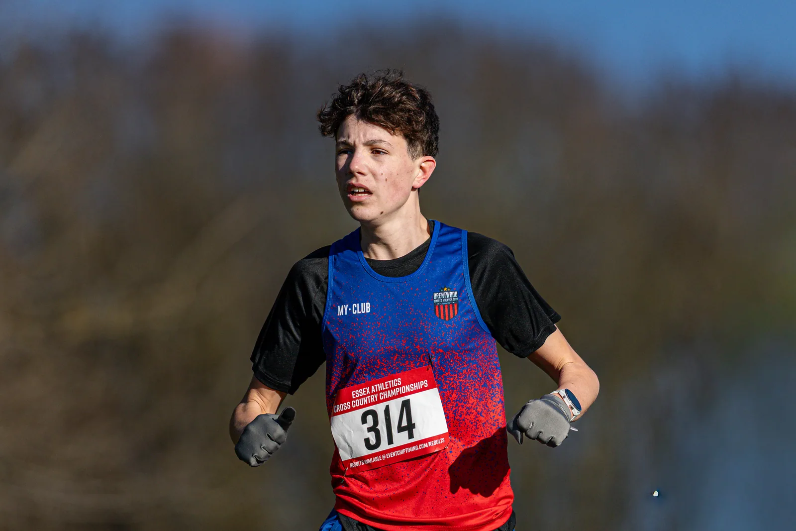 Brentwood Beagles athletes at the Essex County Cross Country Championships, Gloucester Park, Basildon, 3 January 2026
