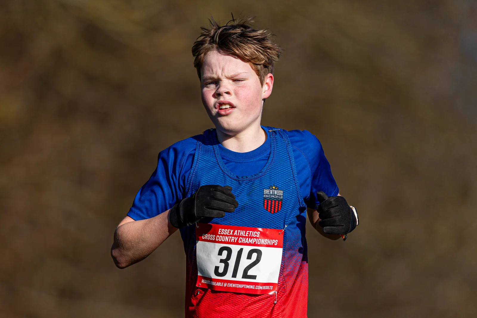 Brentwood Beagles athletes at the Essex County Cross Country Championships, Gloucester Park, Basildon, 3 January 2026