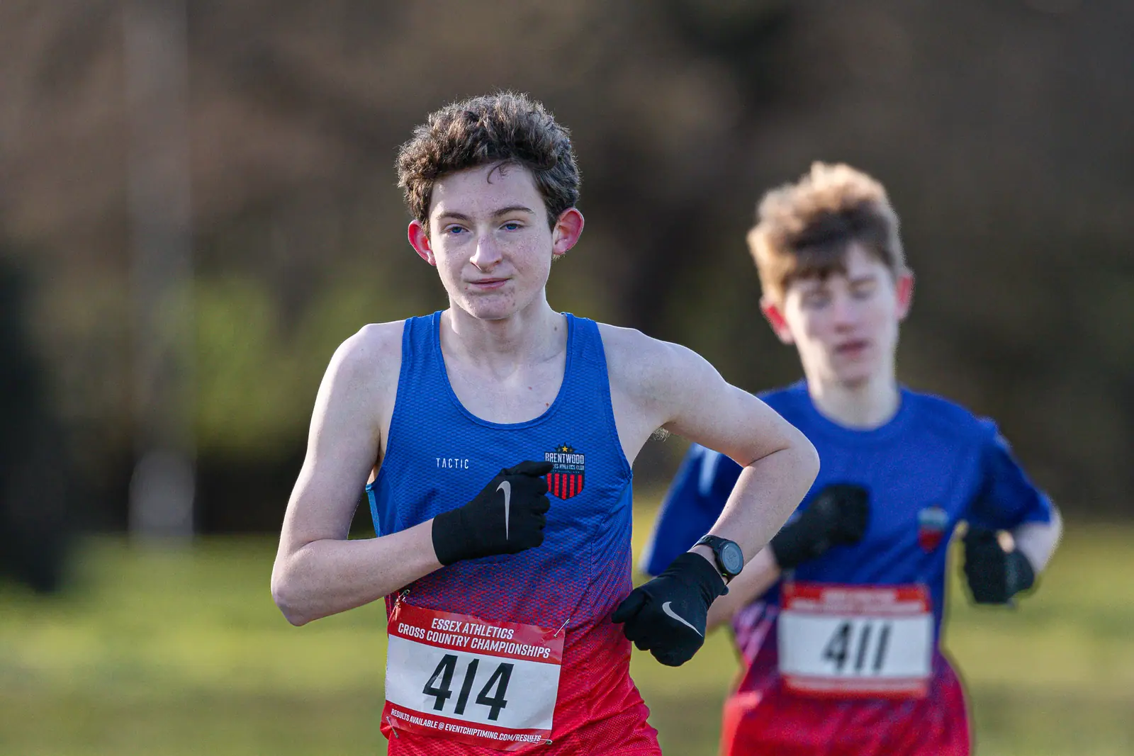 Brentwood Beagles athletes at the Essex County Cross Country Championships, Gloucester Park, Basildon, 3 January 2026