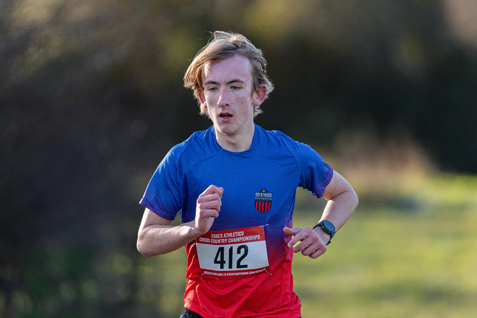 Brentwood Beagles athletes at the Essex County Cross Country Championships, Gloucester Park, Basildon, 3 January 2026