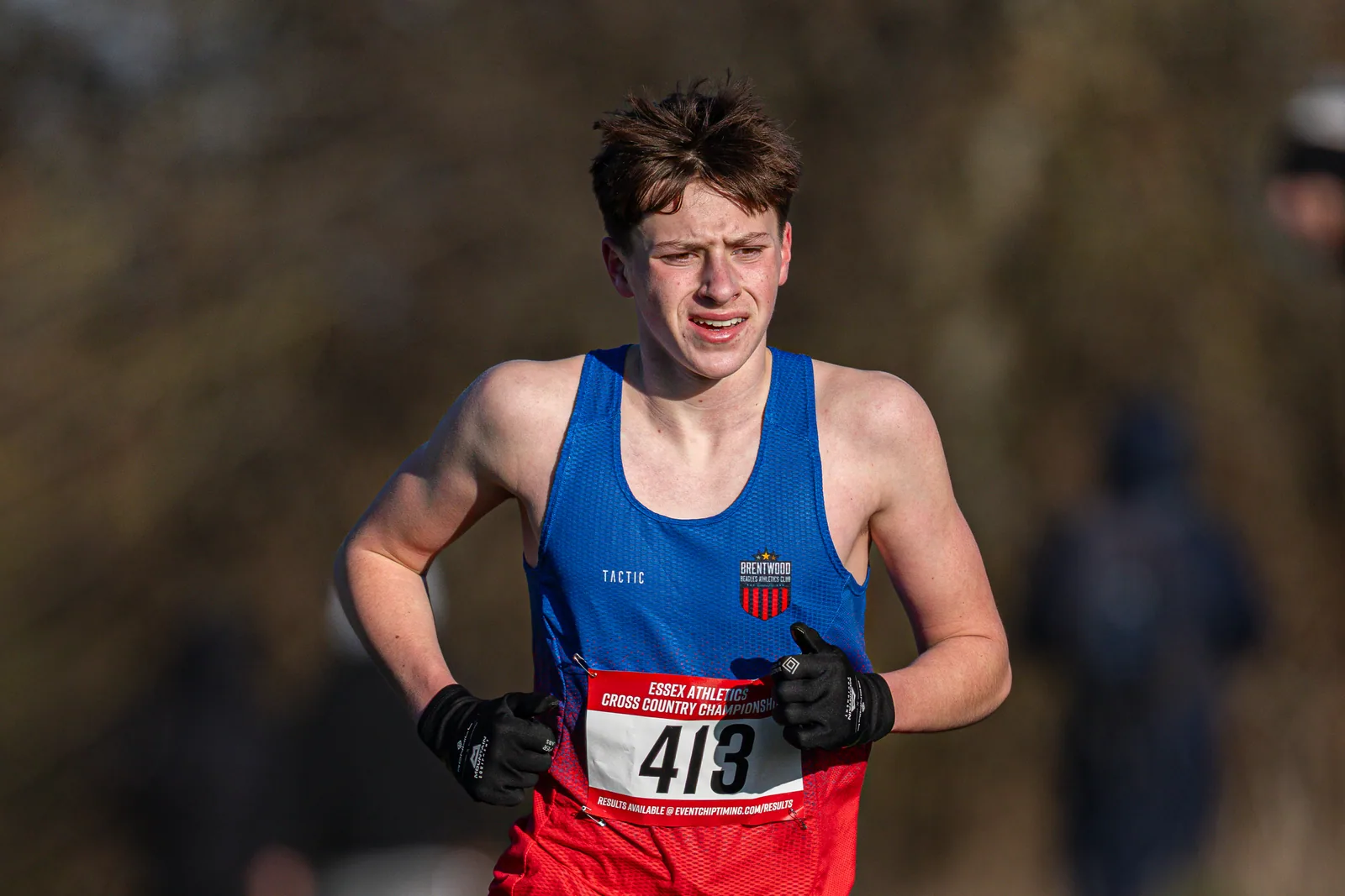 Brentwood Beagles athletes at the Essex County Cross Country Championships, Gloucester Park, Basildon, 3 January 2026