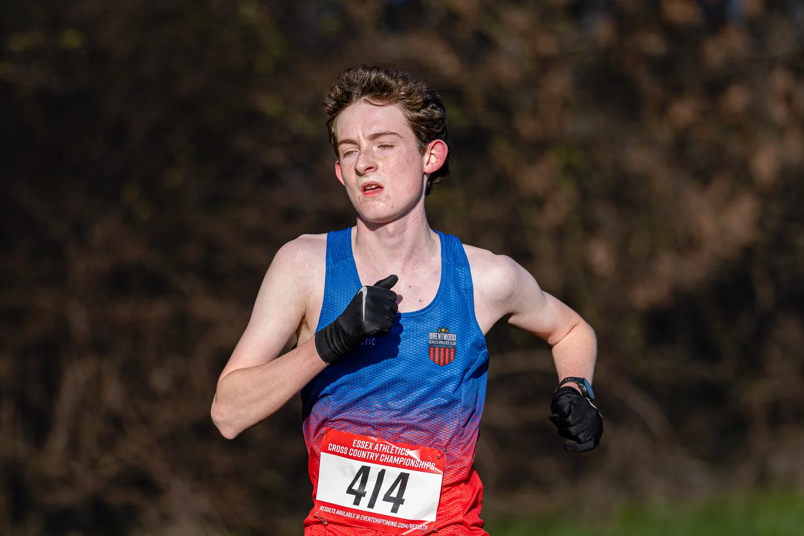Brentwood Beagles athletes at the Essex County Cross Country Championships, Gloucester Park, Basildon, 3 January 2026