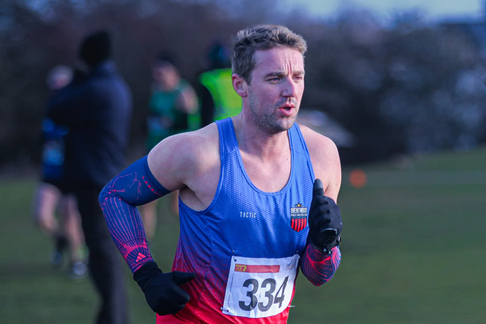 Brentwood Beagles athletes at the Essex League Cross Country, Hilly Fields, Colchester, 10 January 2026