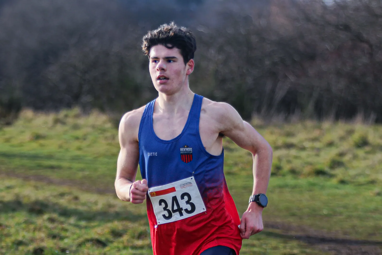 Brentwood Beagles athletes at the Essex League Cross Country, Hilly Fields, Colchester, 10 January 2026