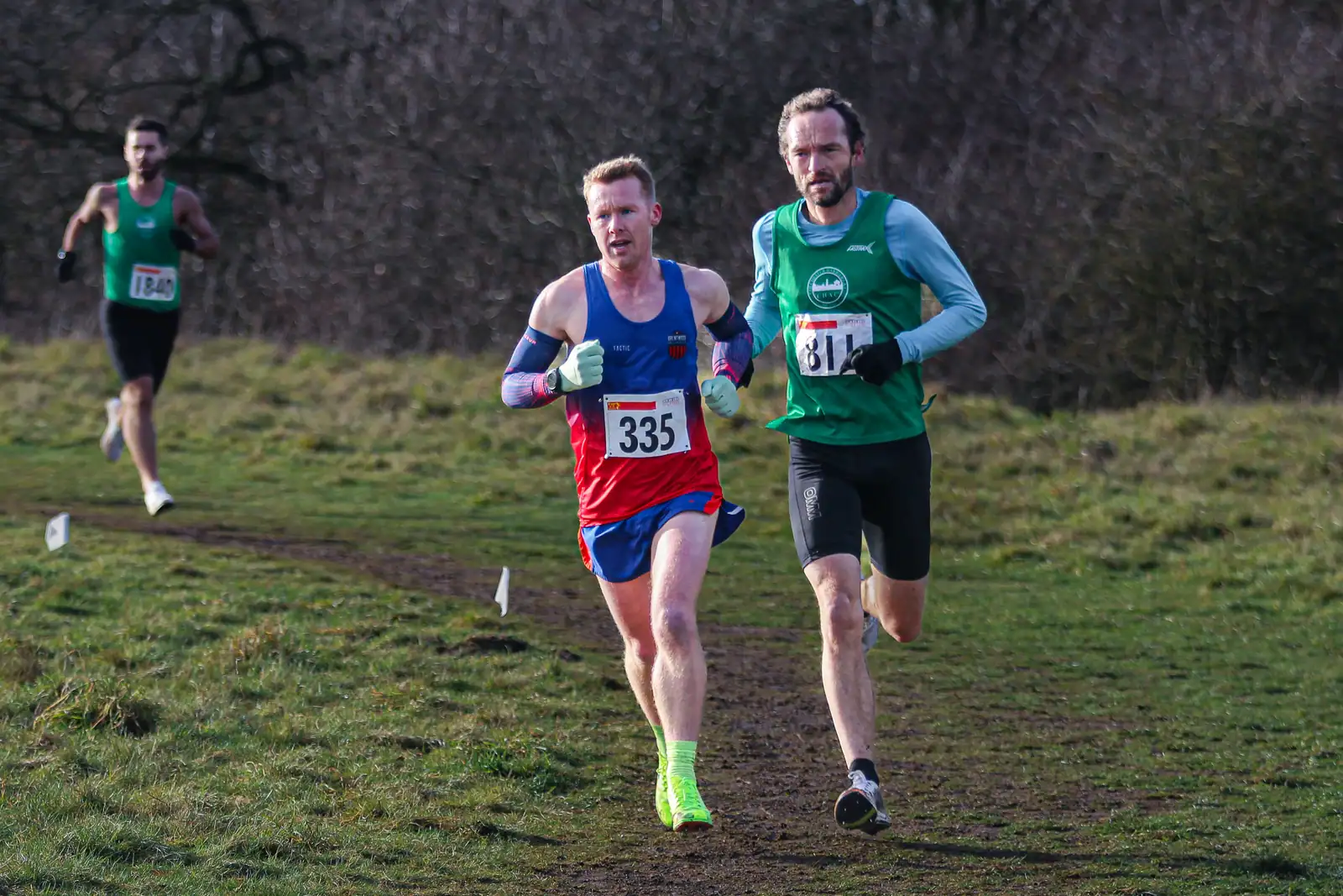 Brentwood Beagles athletes at the Essex League Cross Country, Hilly Fields, Colchester, 10 January 2026