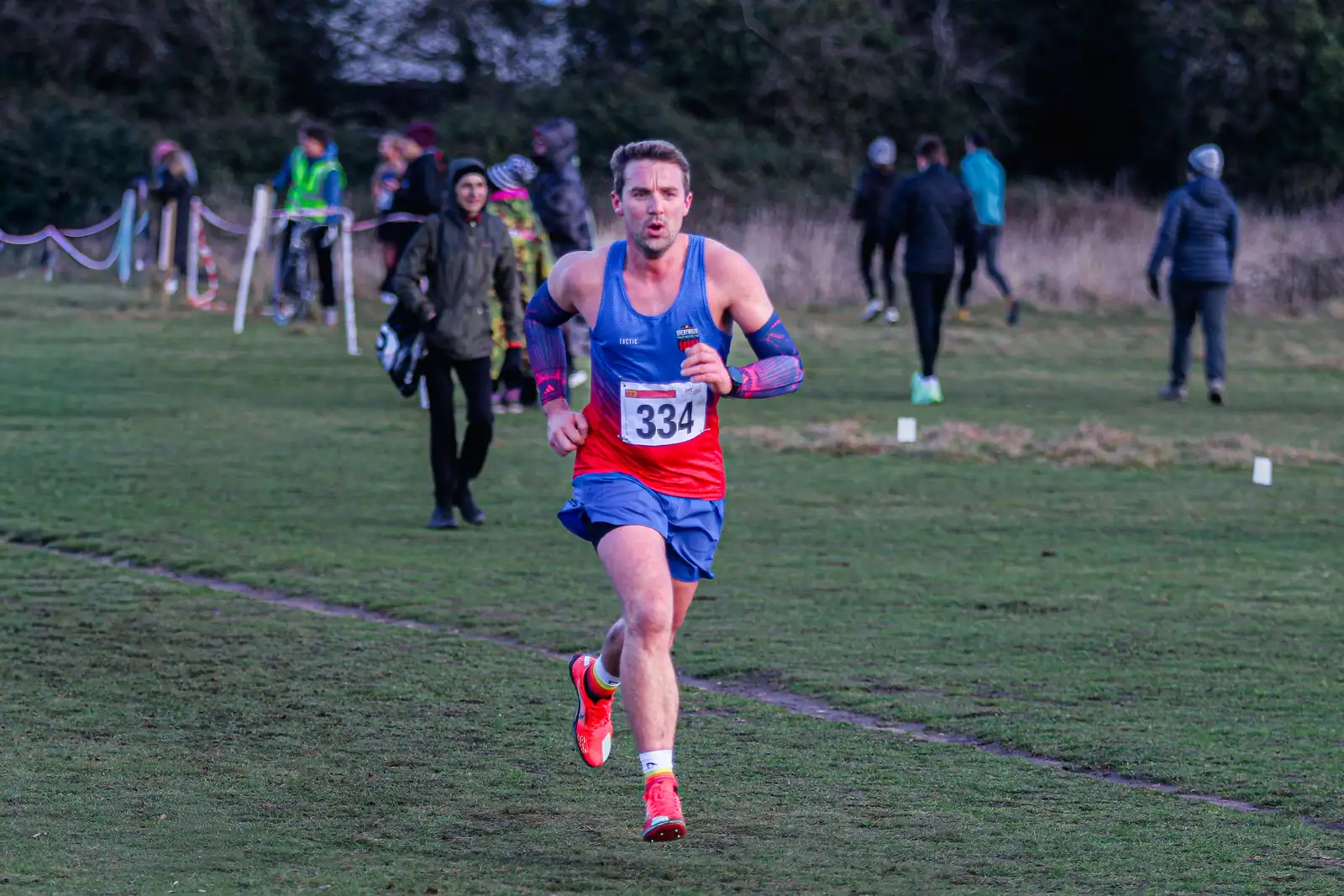 Brentwood Beagles athletes at the Essex League Cross Country, Hilly Fields, Colchester, 10 January 2026