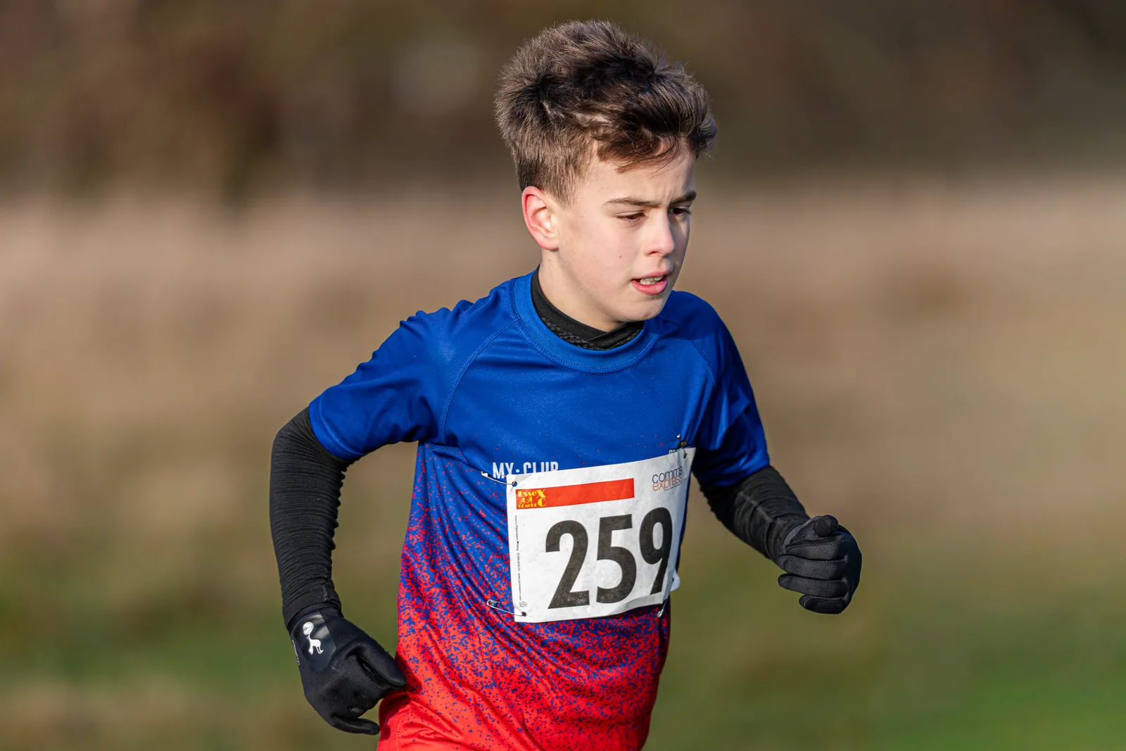 Brentwood Beagles athletes at the Essex League Cross Country, Hilly Fields, Colchester, 10 January 2026