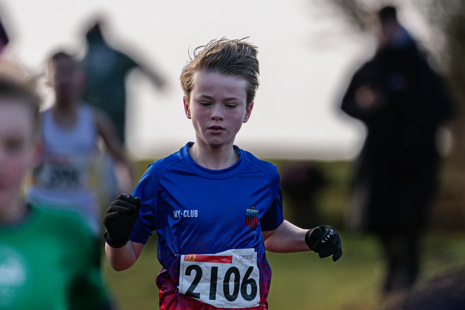 Brentwood Beagles athletes at the Essex League Cross Country, Hilly Fields, Colchester, 10 January 2026