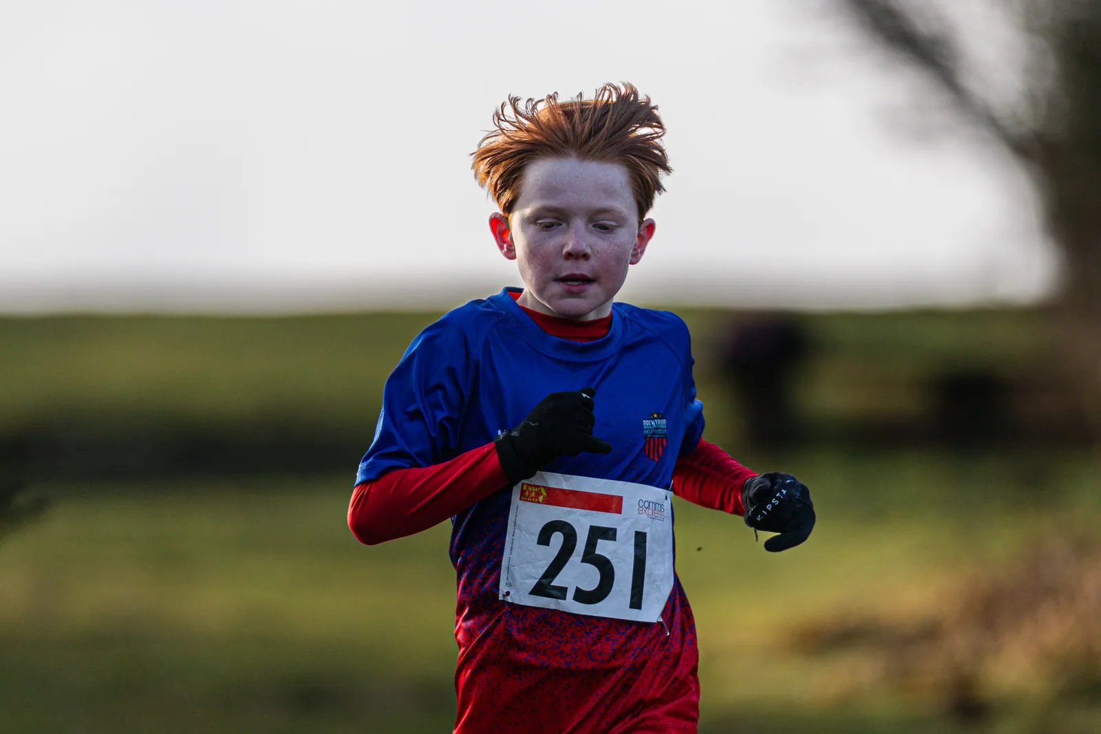 Brentwood Beagles athletes at the Essex League Cross Country, Hilly Fields, Colchester, 10 January 2026