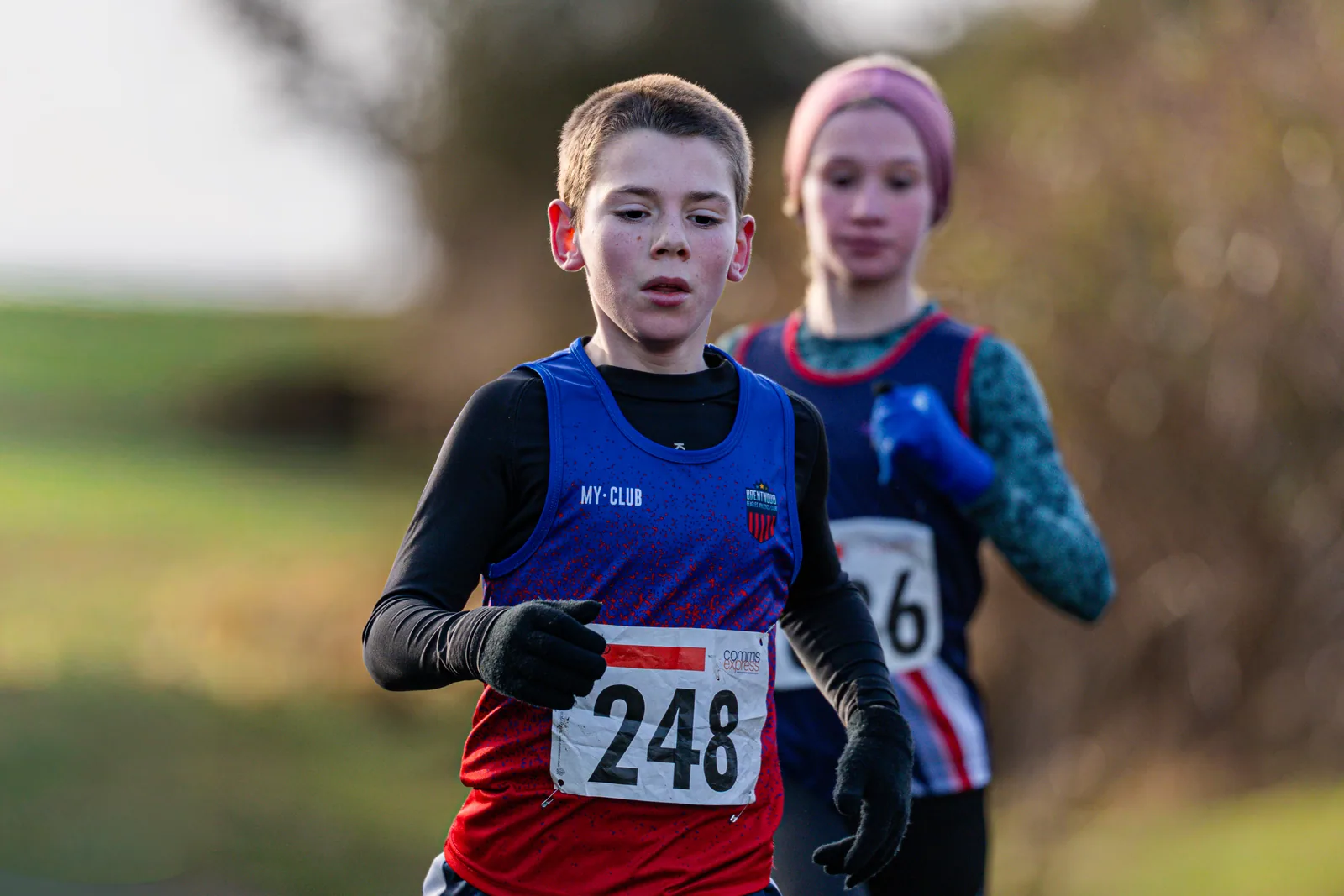 Brentwood Beagles athletes at the Essex League Cross Country, Hilly Fields, Colchester, 10 January 2026