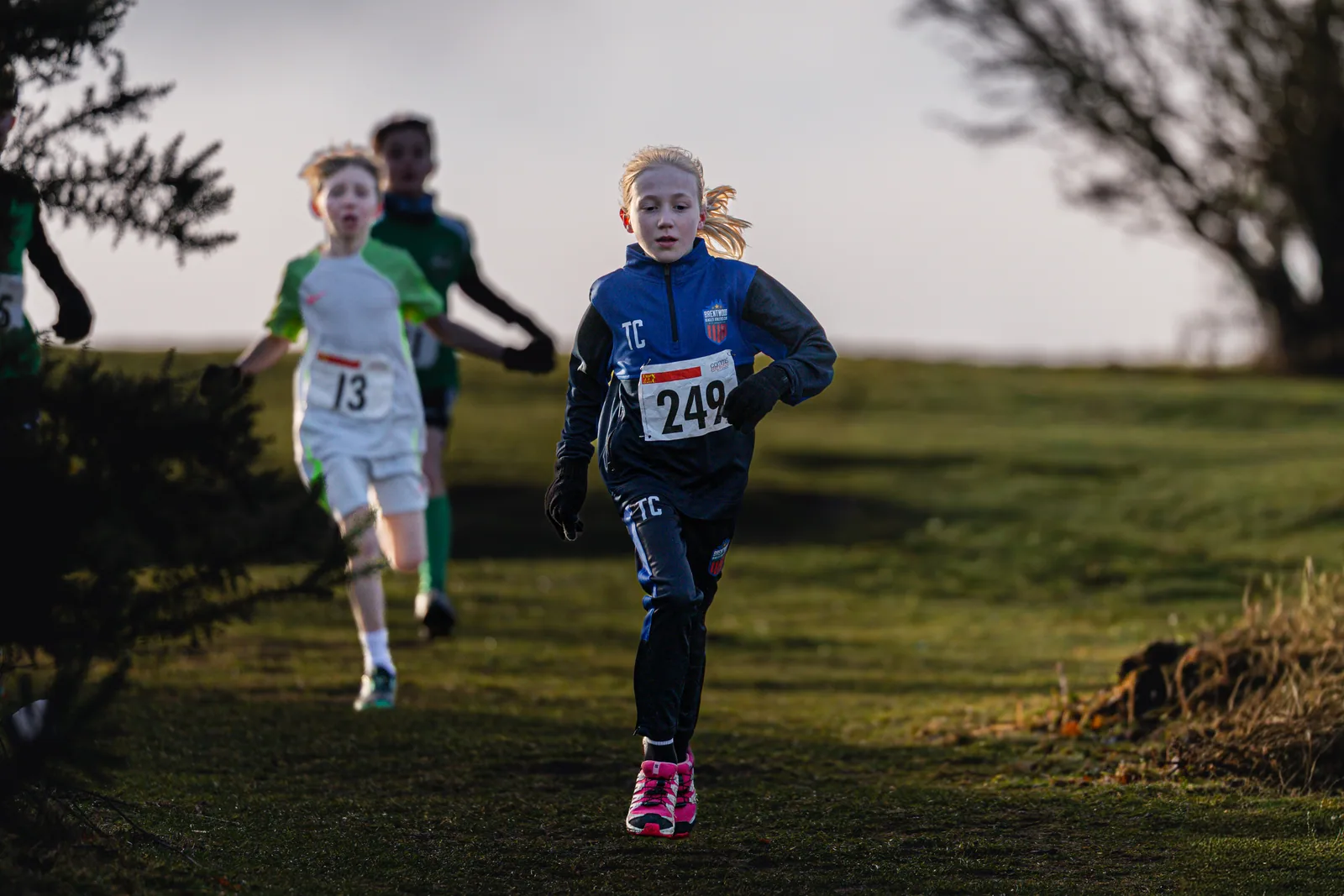 Brentwood Beagles athletes at the Essex League Cross Country, Hilly Fields, Colchester, 10 January 2026