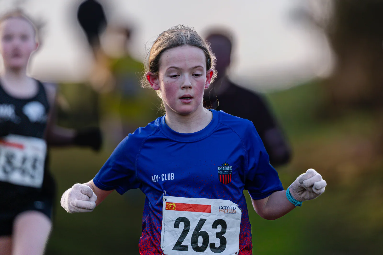 Brentwood Beagles athletes at the Essex League Cross Country, Hilly Fields, Colchester, 10 January 2026