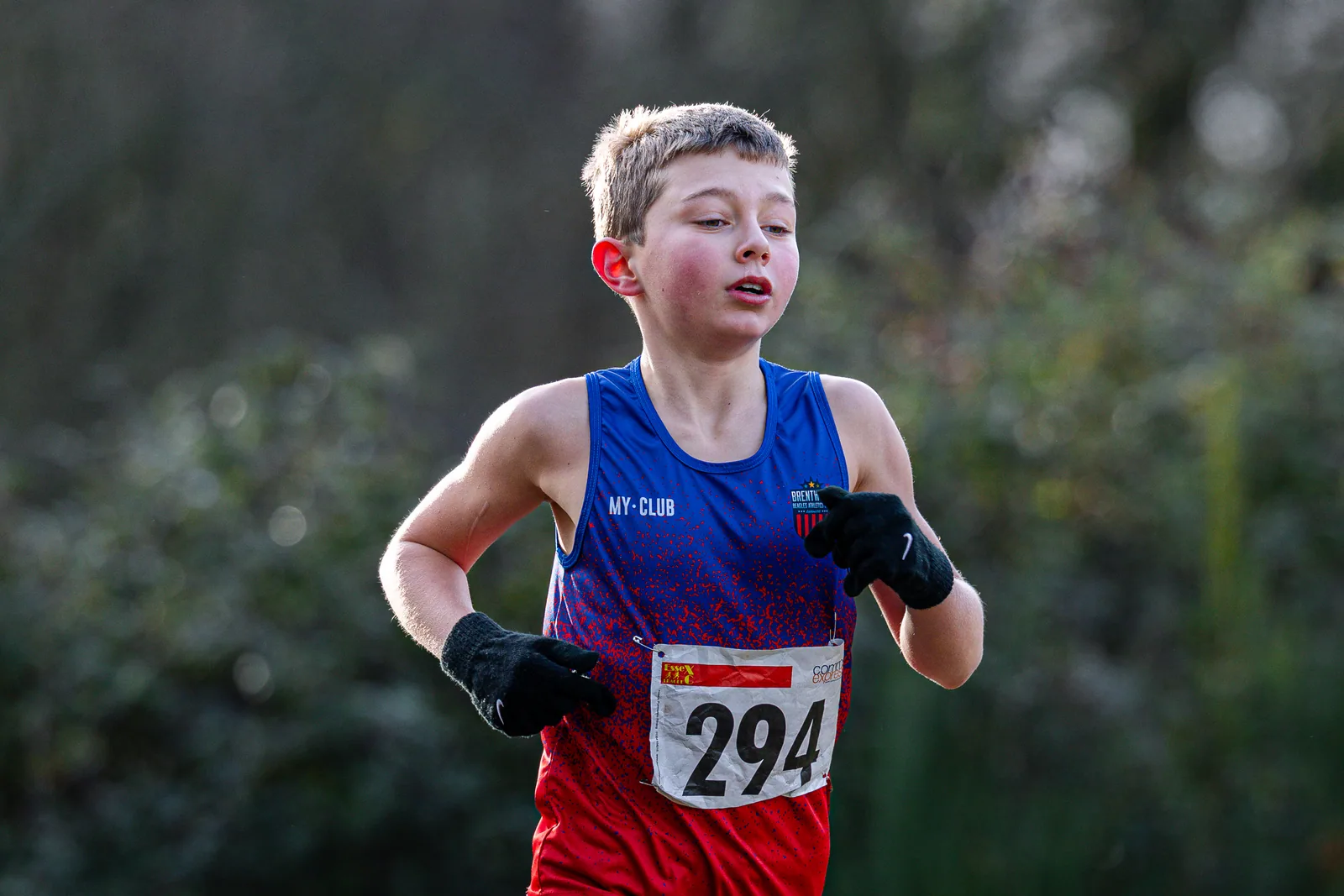 Brentwood Beagles athletes at the Essex League Cross Country, Hilly Fields, Colchester, 10 January 2026