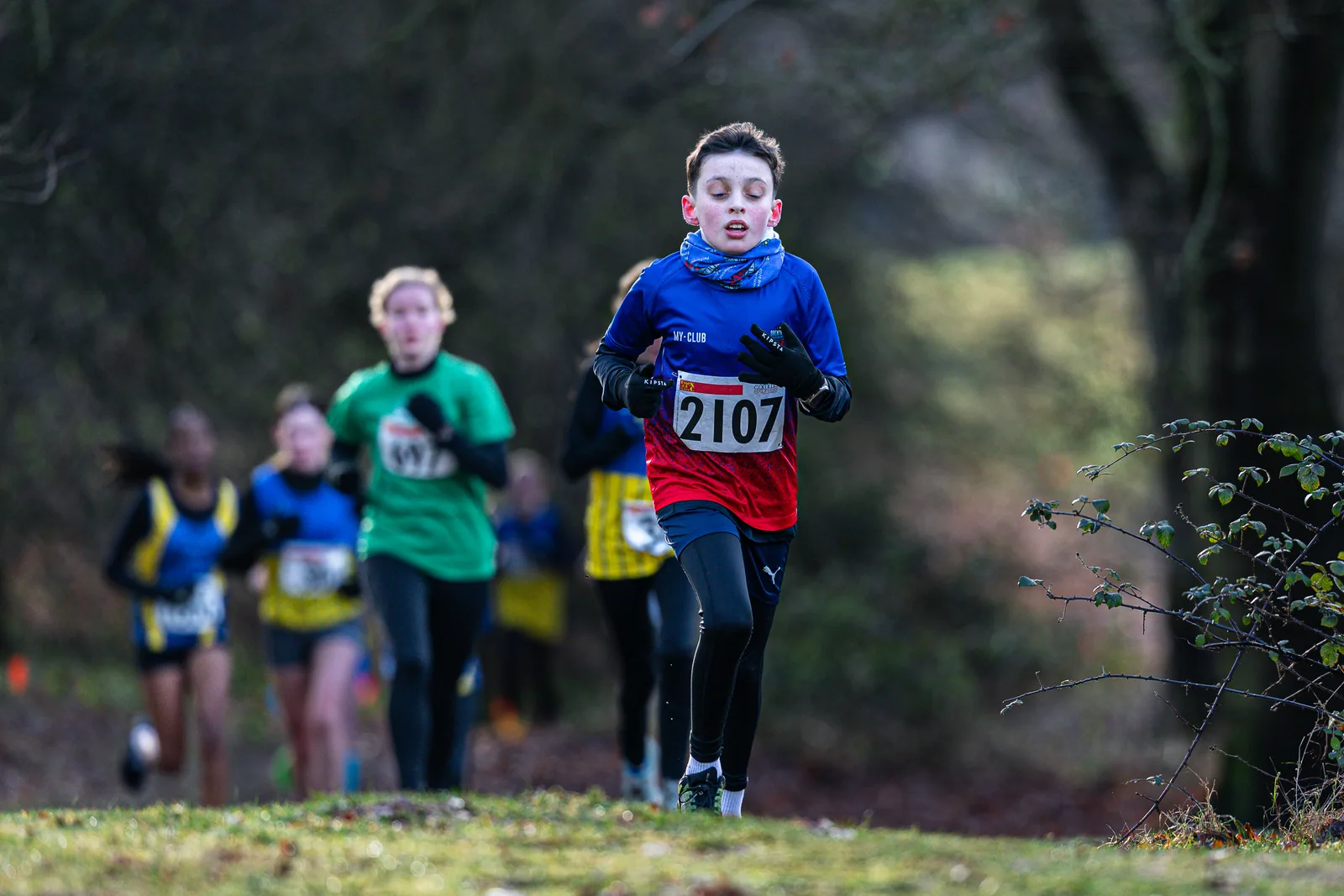 Brentwood Beagles athletes at the Essex League Cross Country, Hilly Fields, Colchester, 10 January 2026