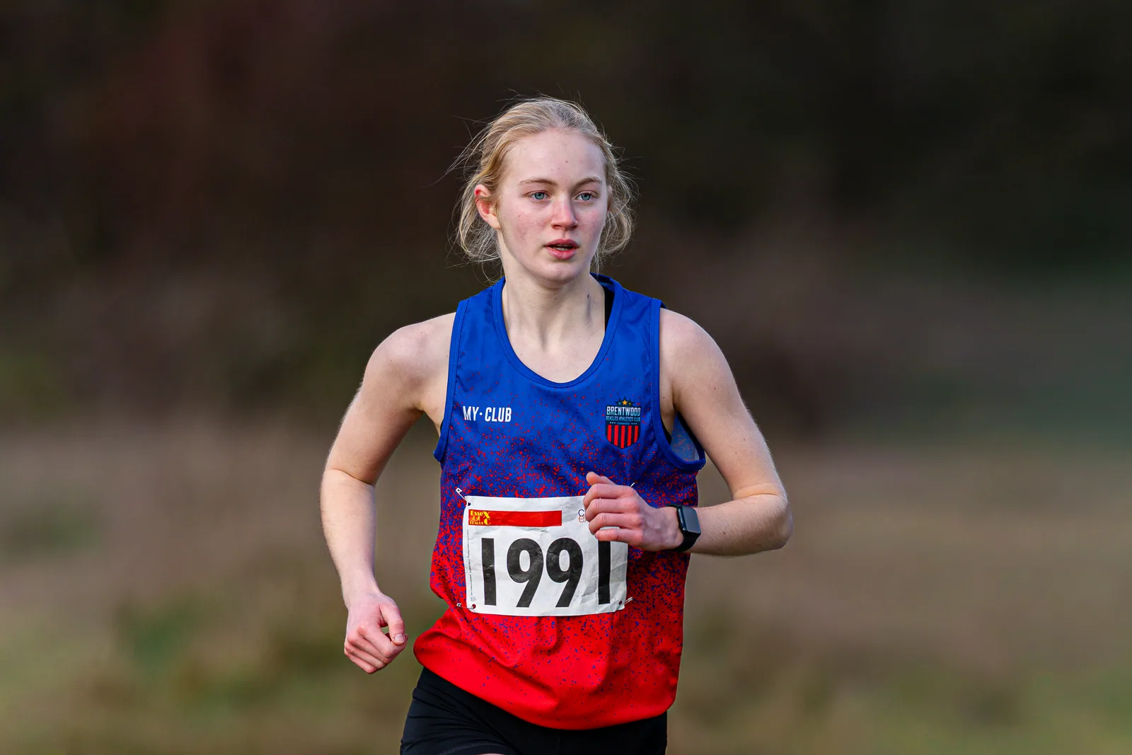Brentwood Beagles athletes at the Essex League Cross Country, Hilly Fields, Colchester, 10 January 2026