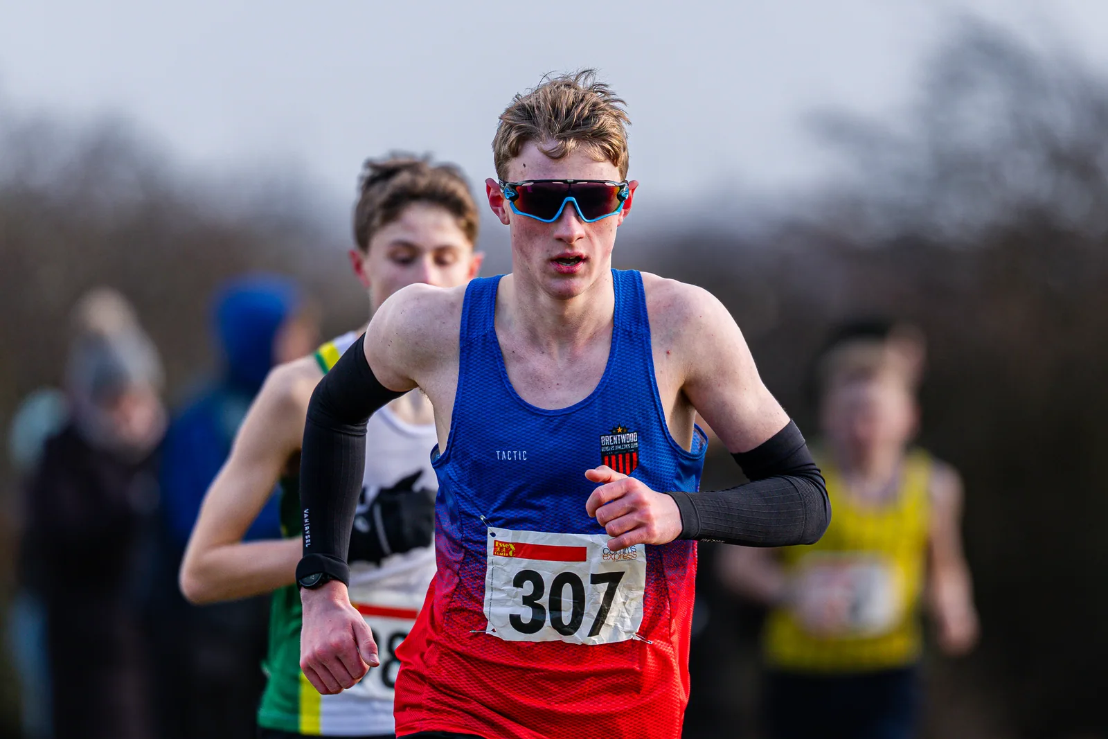Brentwood Beagles athletes at the Essex League Cross Country, Hilly Fields, Colchester, 10 January 2026