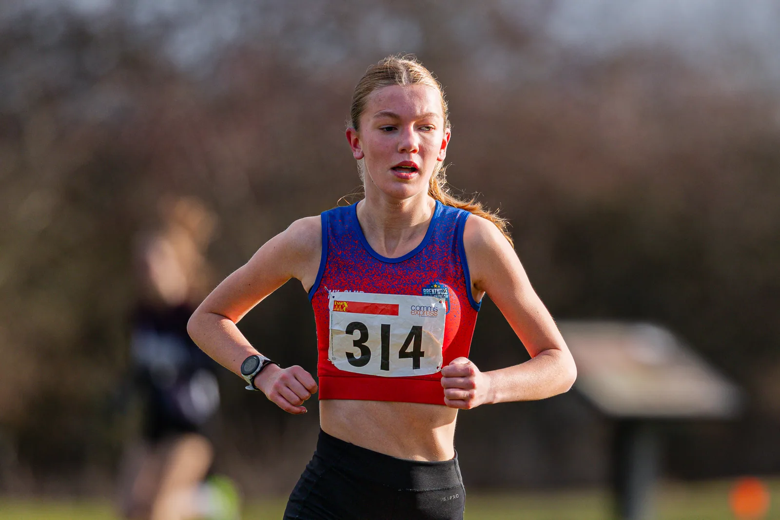 Brentwood Beagles athletes at the Essex League Cross Country, Hilly Fields, Colchester, 10 January 2026