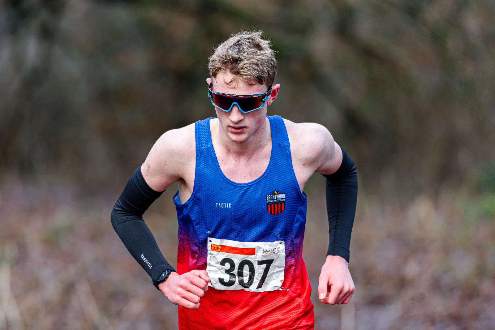 Brentwood Beagles athletes at the Essex League Cross Country, Hilly Fields, Colchester, 10 January 2026