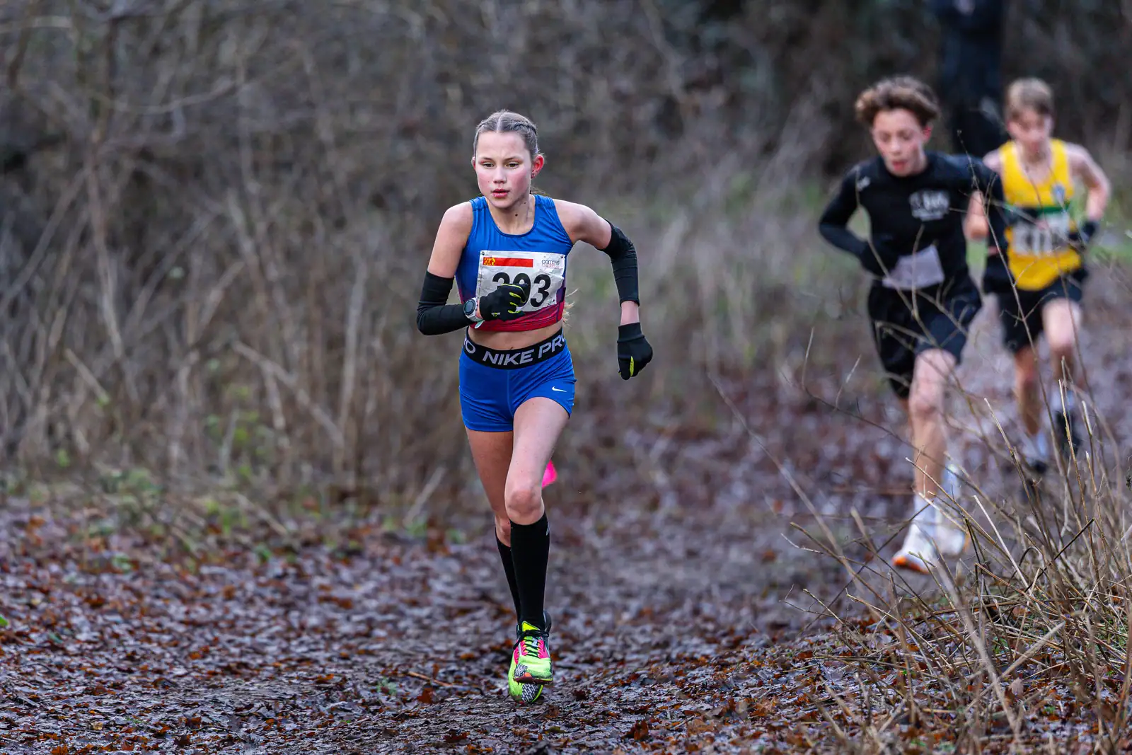 Brentwood Beagles athletes at the Essex League Cross Country, Hilly Fields, Colchester, 10 January 2026