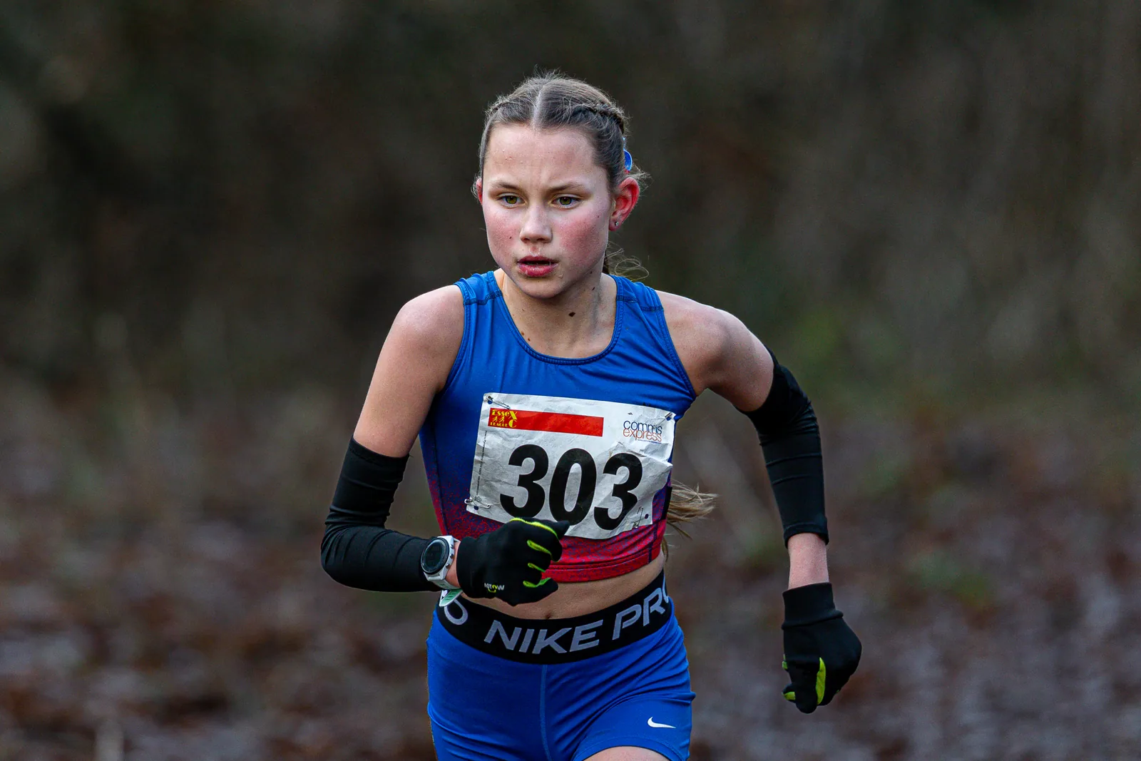 Brentwood Beagles athletes at the Essex League Cross Country, Hilly Fields, Colchester, 10 January 2026
