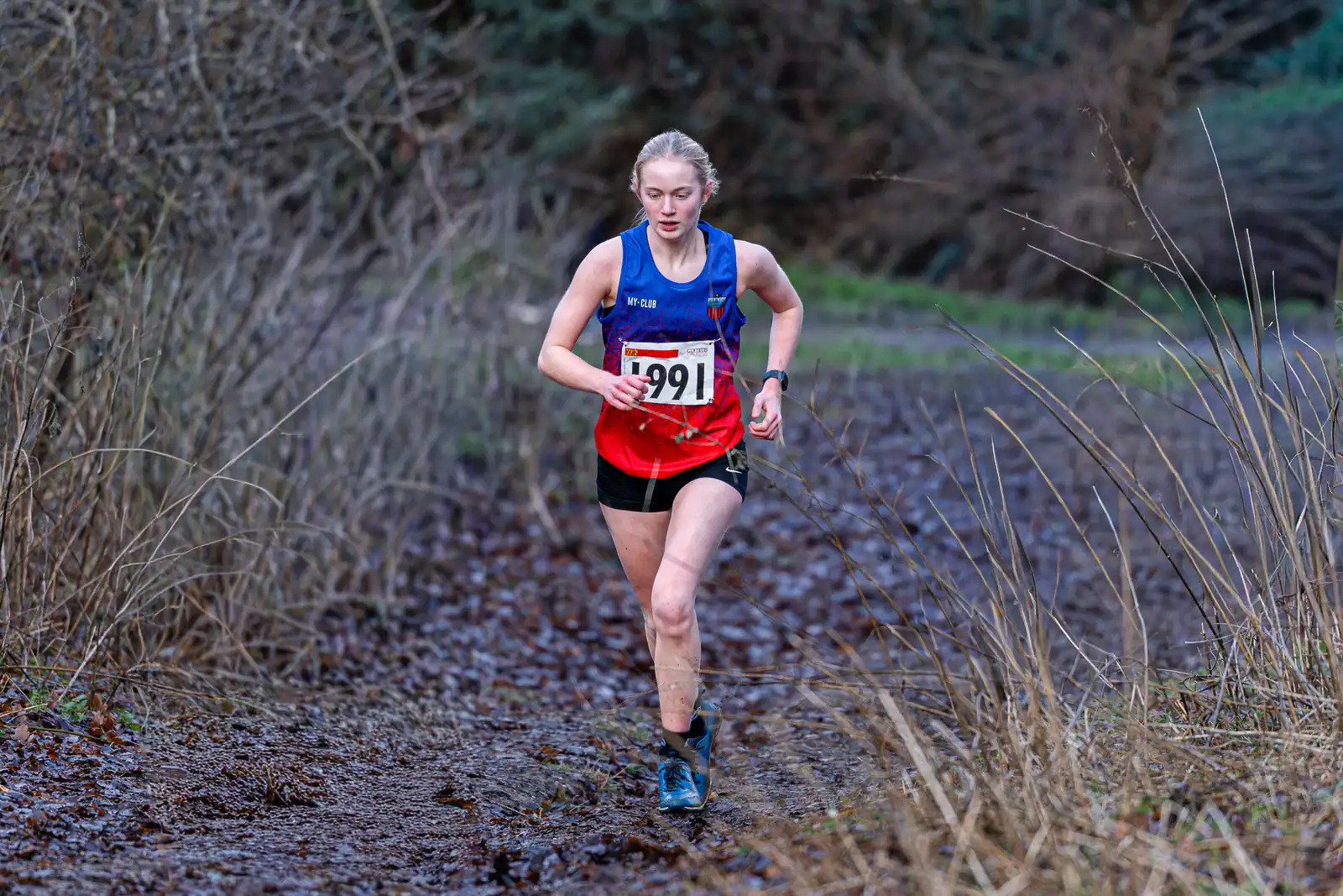 Brentwood Beagles athletes at the Essex League Cross Country, Hilly Fields, Colchester, 10 January 2026