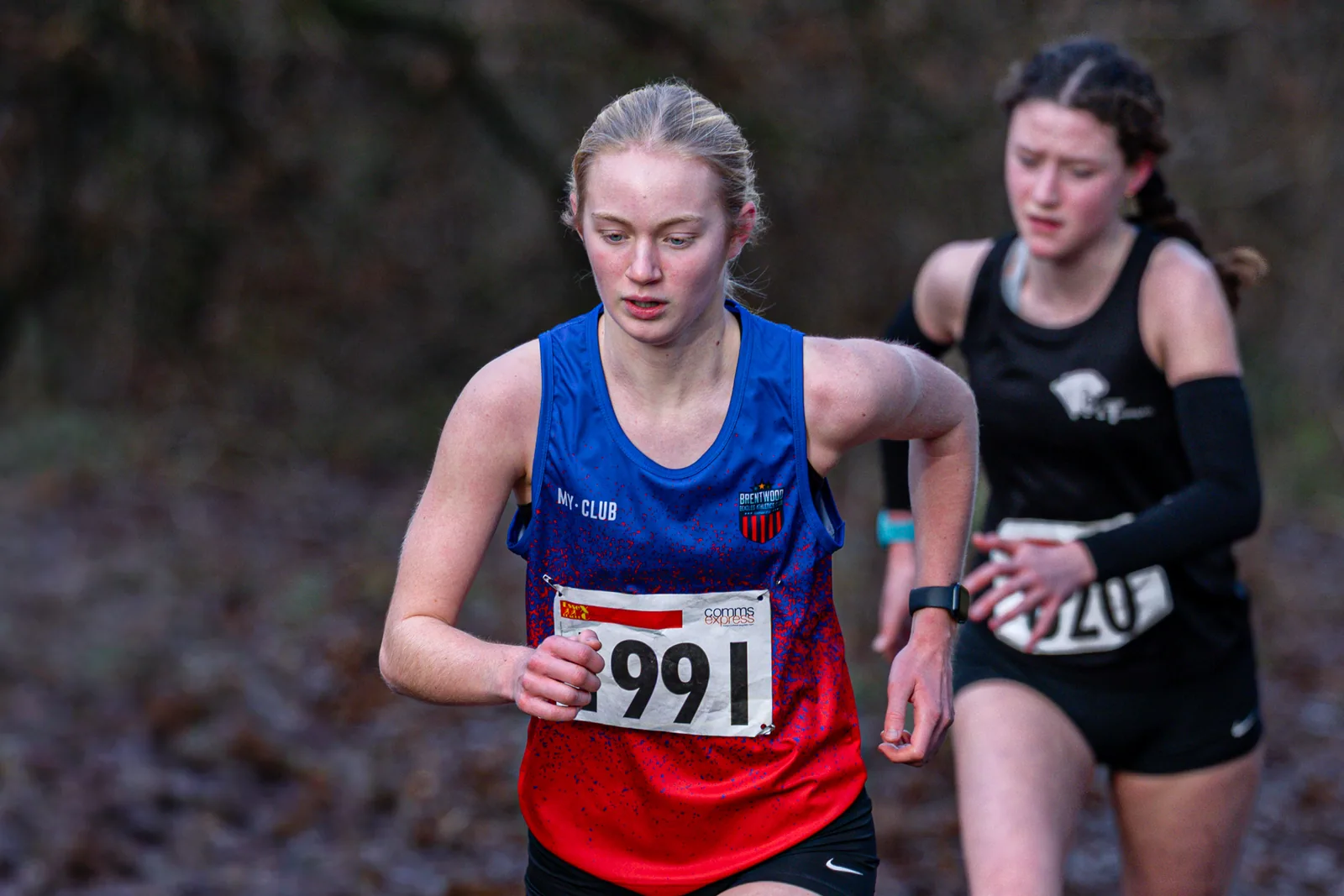 Brentwood Beagles athletes at the Essex League Cross Country, Hilly Fields, Colchester, 10 January 2026