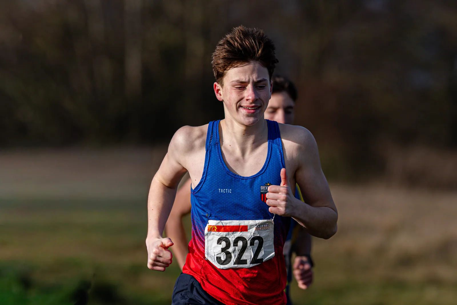 Brentwood Beagles athletes at the Essex League Cross Country, Hilly Fields, Colchester, 10 January 2026
