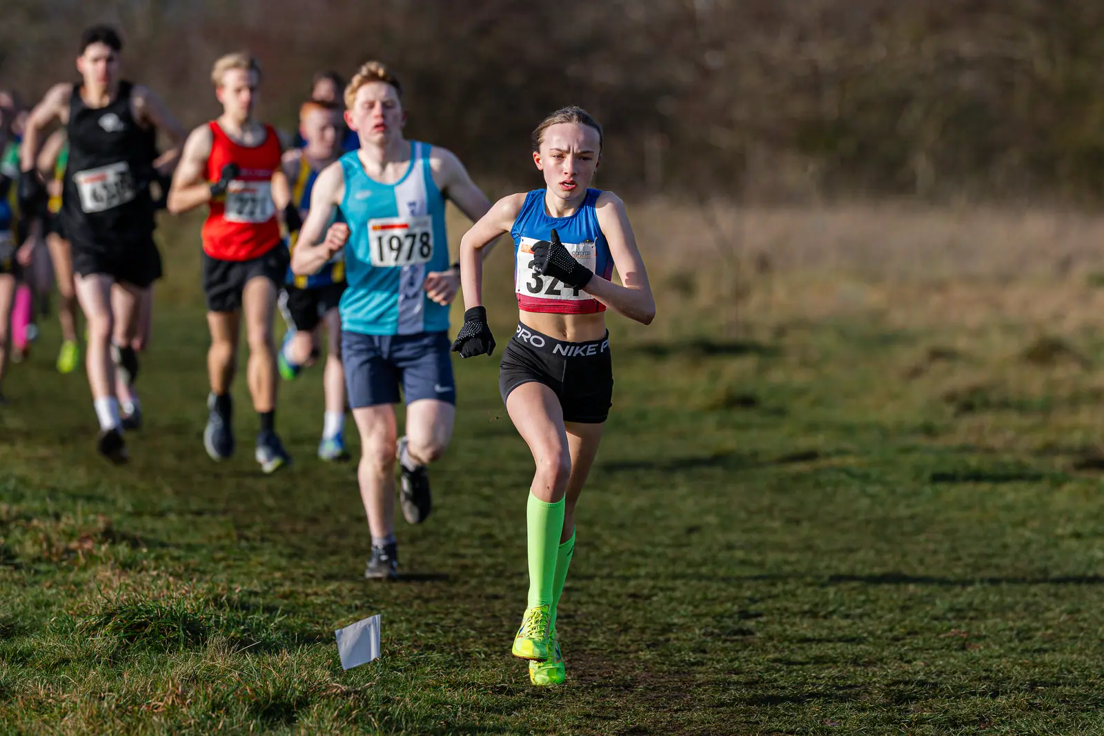Brentwood Beagles athletes at the Essex League Cross Country, Hilly Fields, Colchester, 10 January 2026